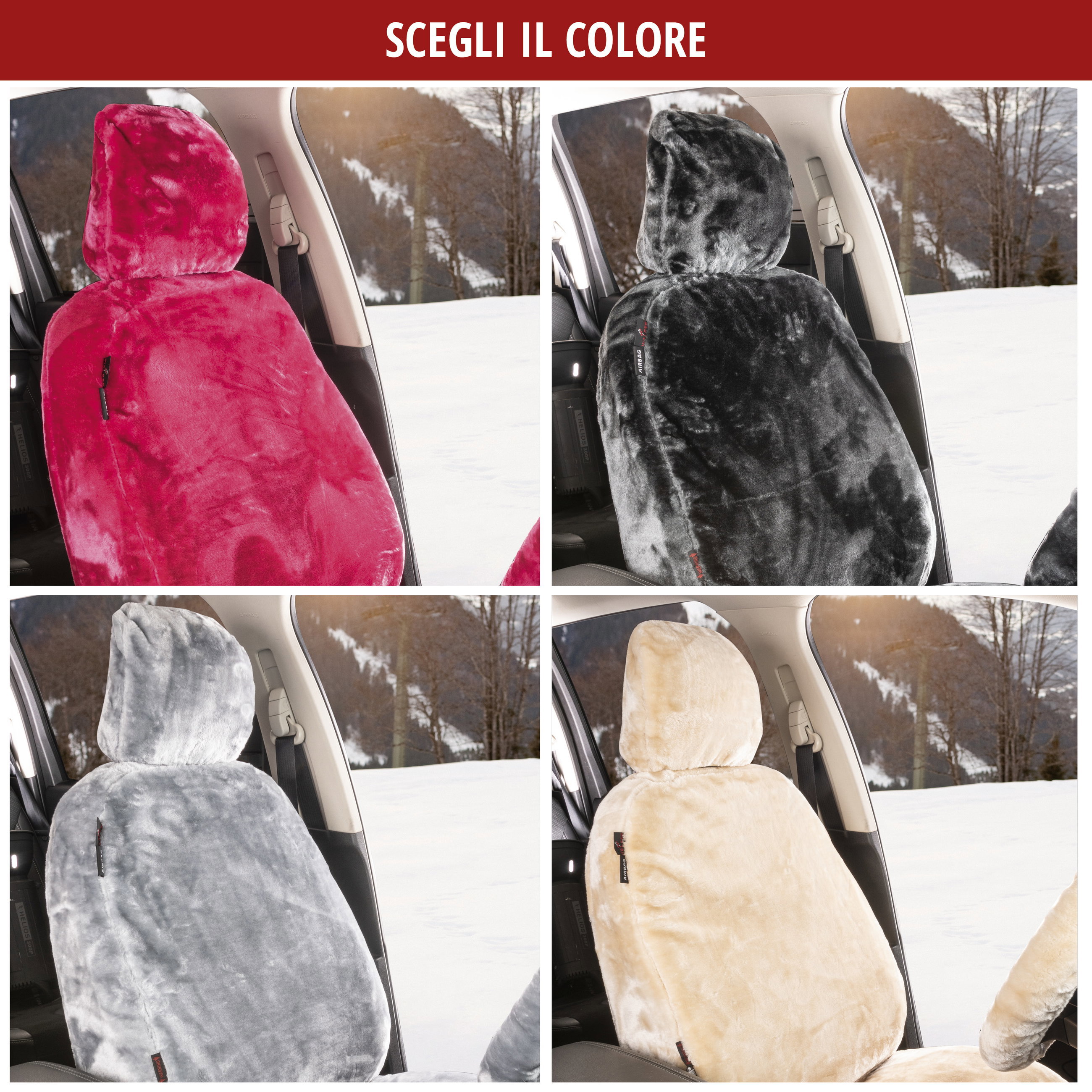 Coprisedile auto Teddy in pelliccia sintetica, protezione per sedile singolo, rivestimento in pelliccia sintetica rosa, 1 pezzo