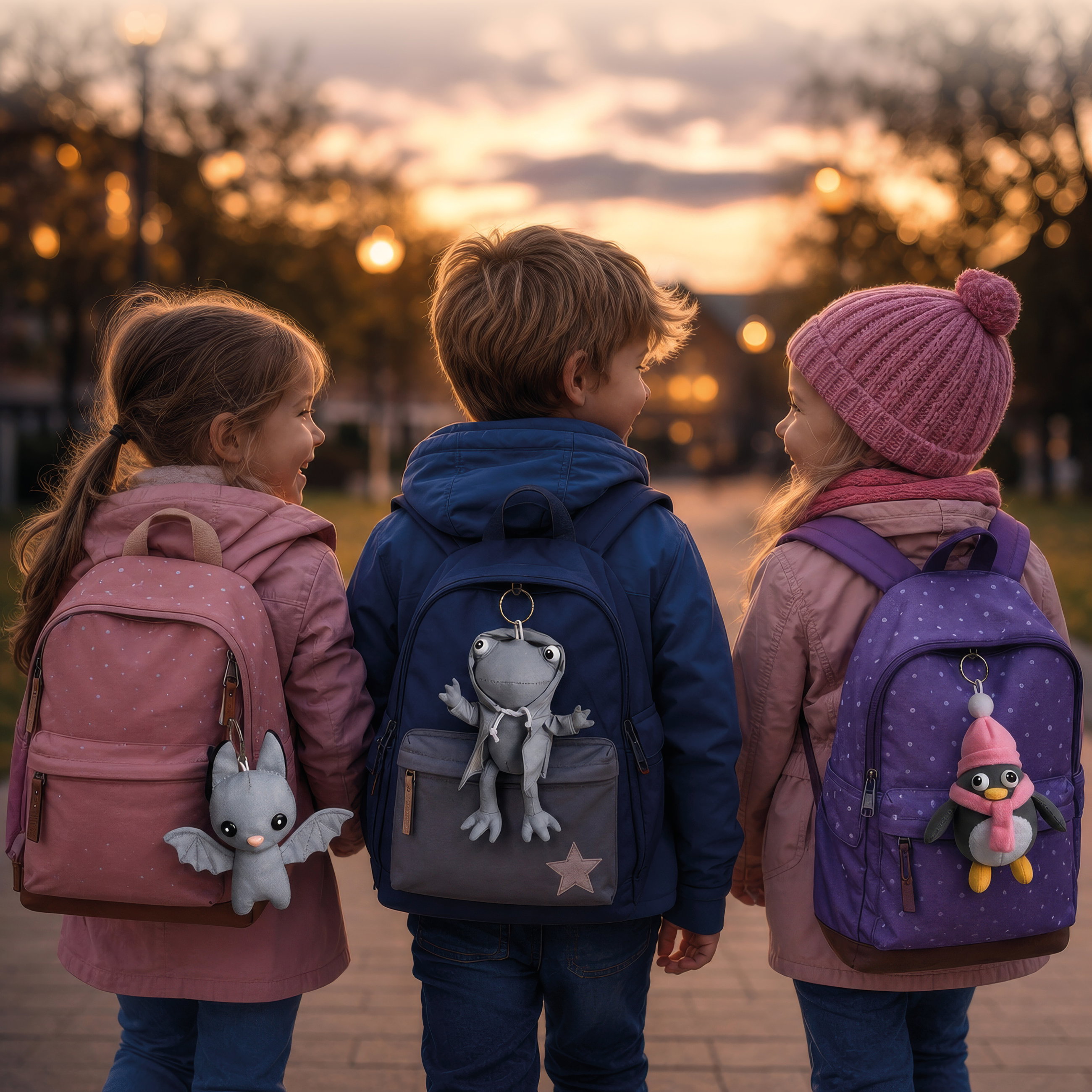 Breloque Batty, breloque décorative souple pour vestes, sacs à dos, cartables, poussettes