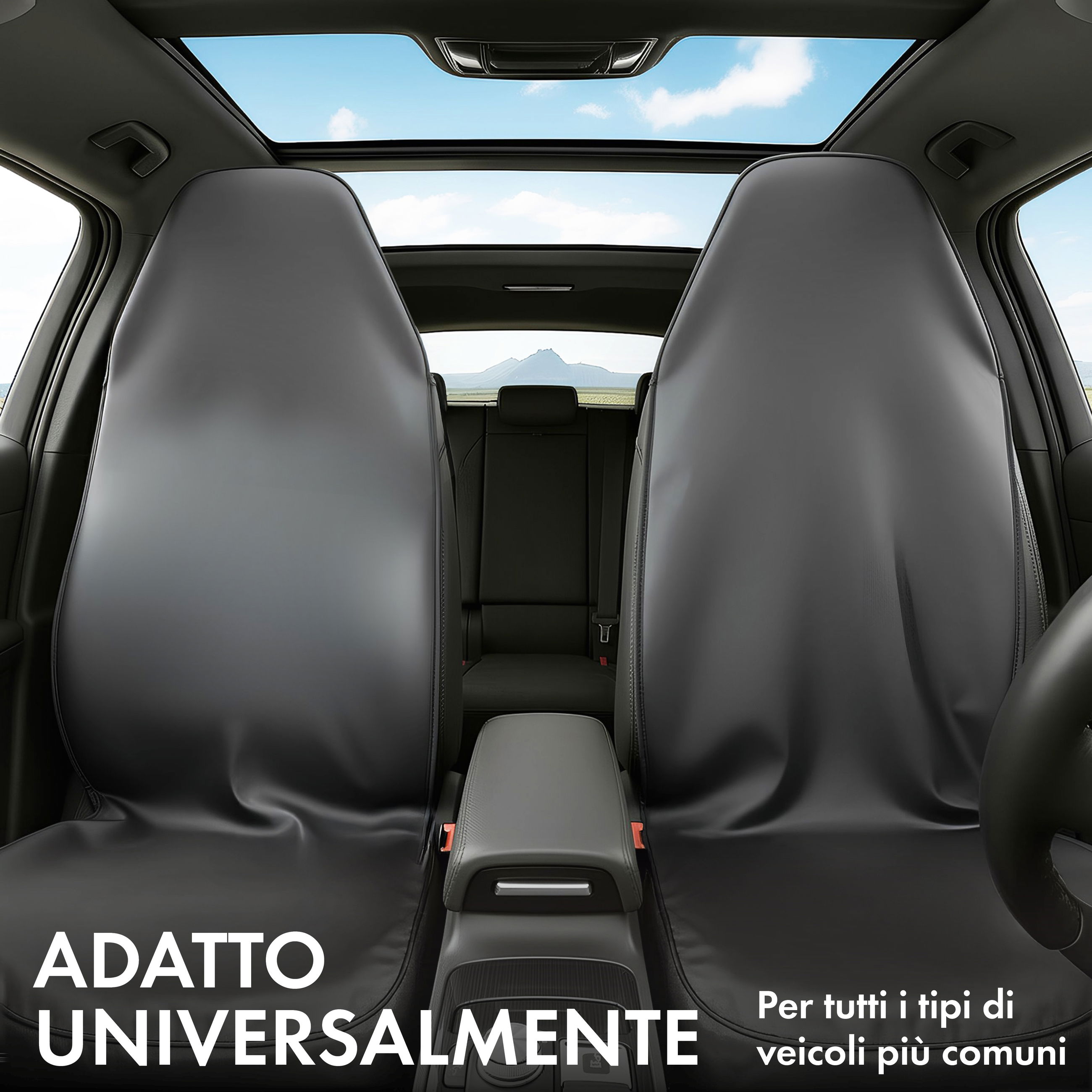 Auto-Innenraum, Sitzbezüge, Vordersitze, Schiebedach, Mittelkonsolen