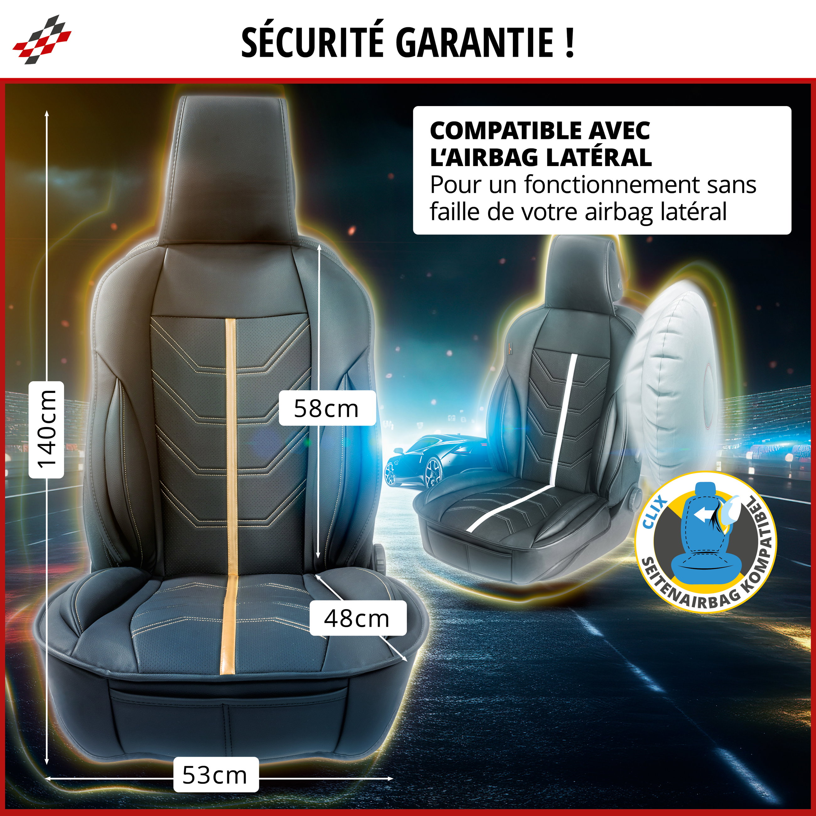 Autosedile, Sitzauto, Kopfstütze vorn, Sitzbezug, Sitzkomfort