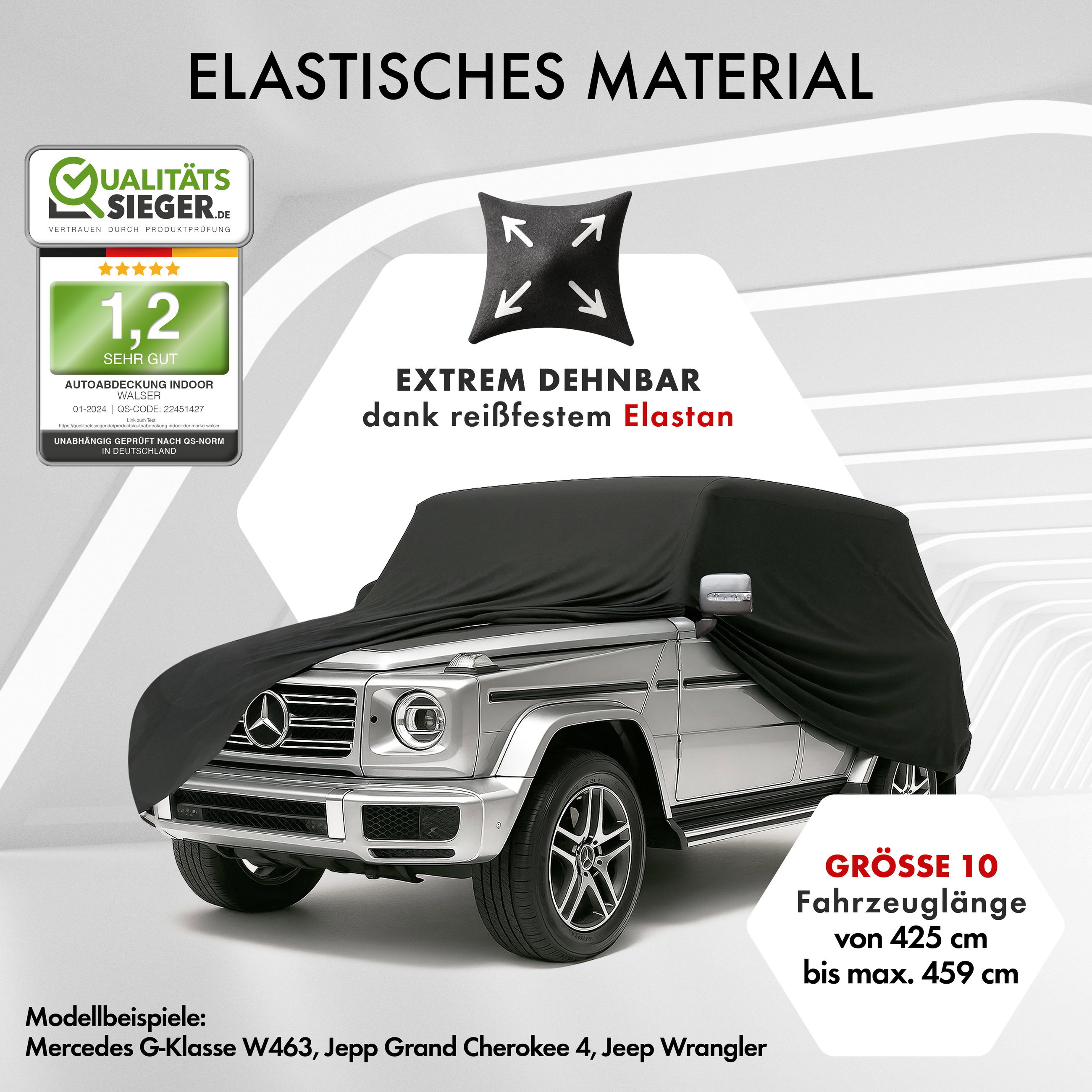 Autoplane Indoor Stretch Plus, PKW-Abdeckplane Größe 10 SUV/VAN schwarz