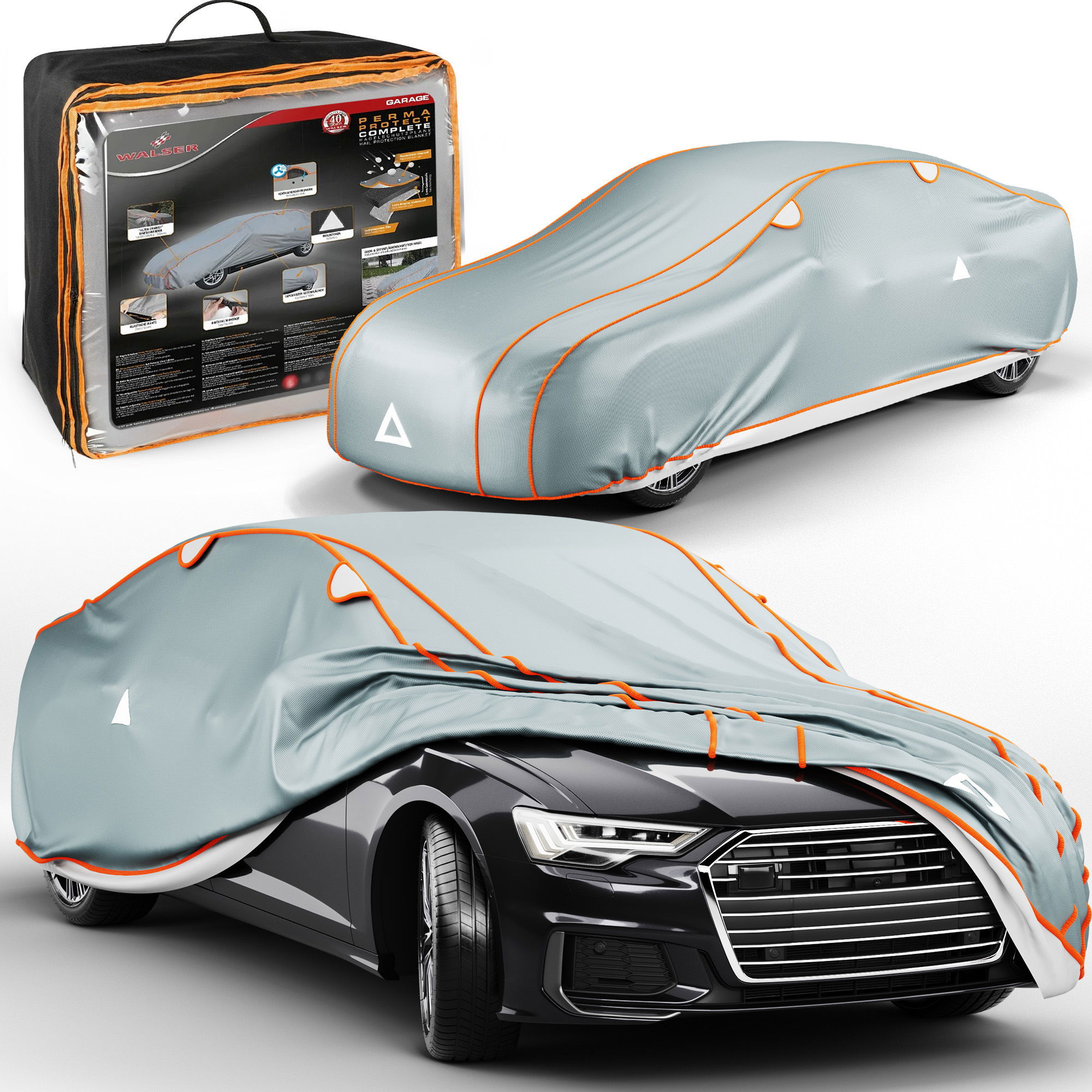 PKW Hagelschutzplane Perma Protect Complete, Hagel Rundum-Schutz Auto Größe 3 grau PKW Hagelschutzplane Perma Protect Complete, Hagel Rundum-Schutz Auto Größe 3 grau