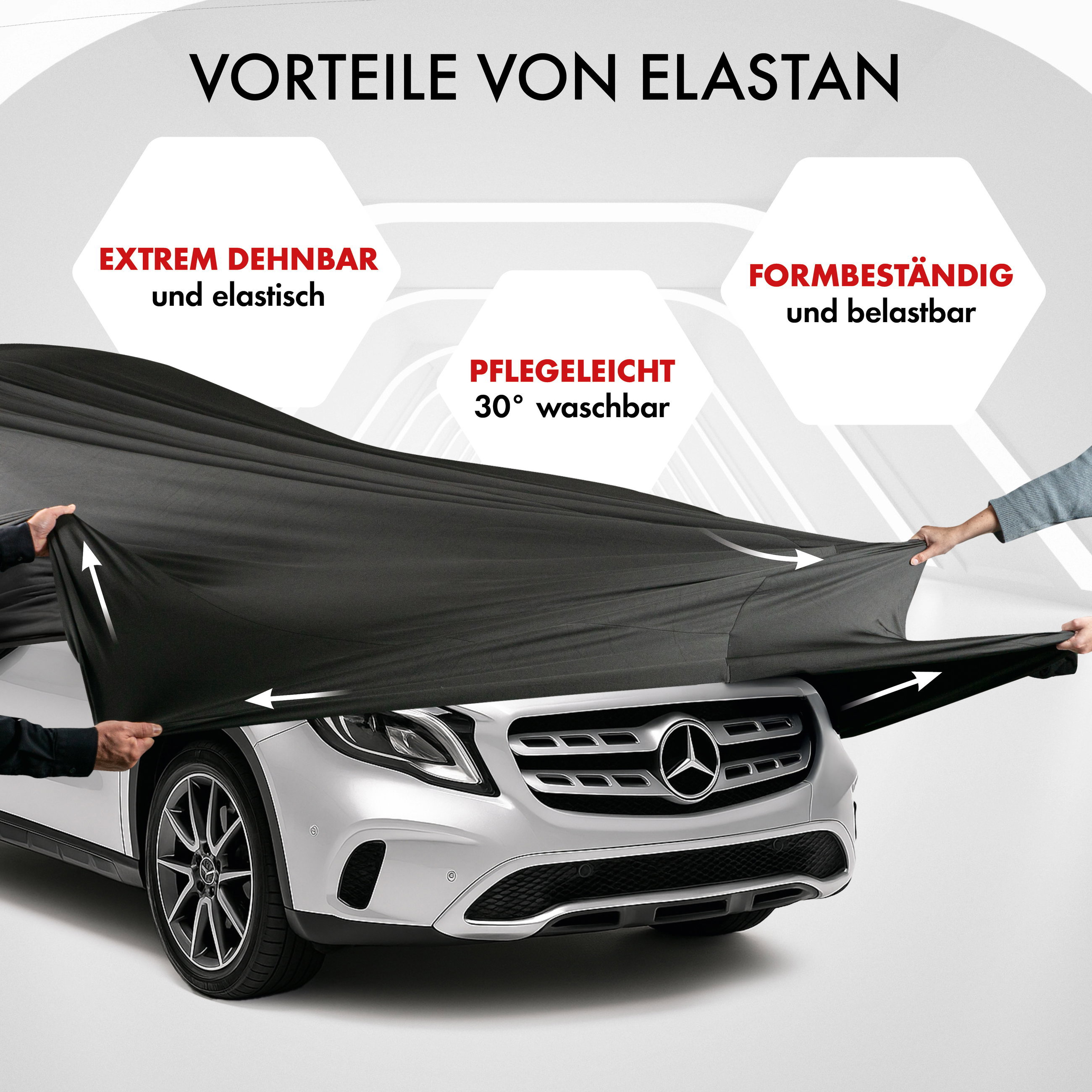 Autoplane Indoor Stretch Plus, PKW-Abdeckplane Größe 8 SUV/VAN schwarz