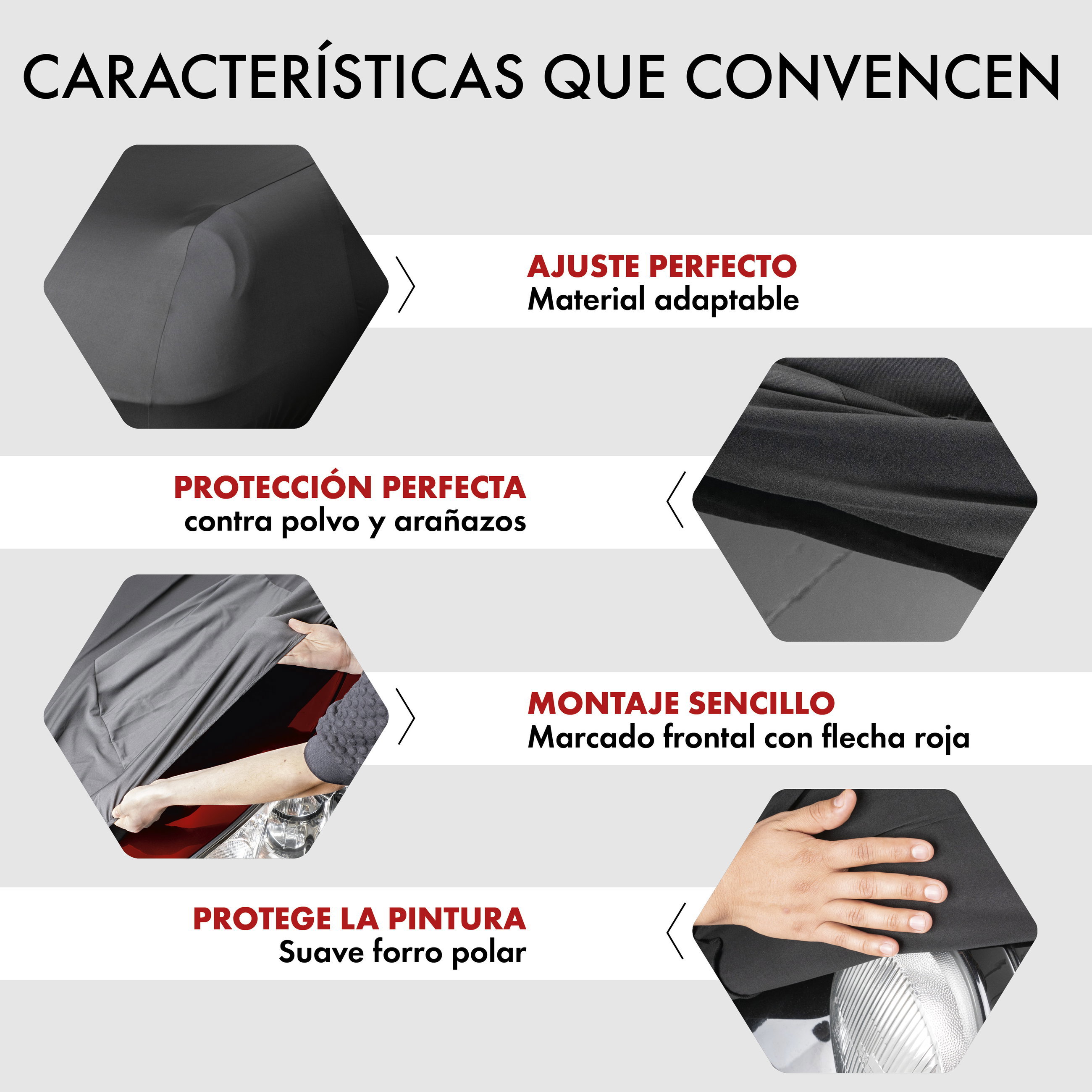 Funda de coche interior Stretch, cubierta protectora de coche talla 2 coche negro