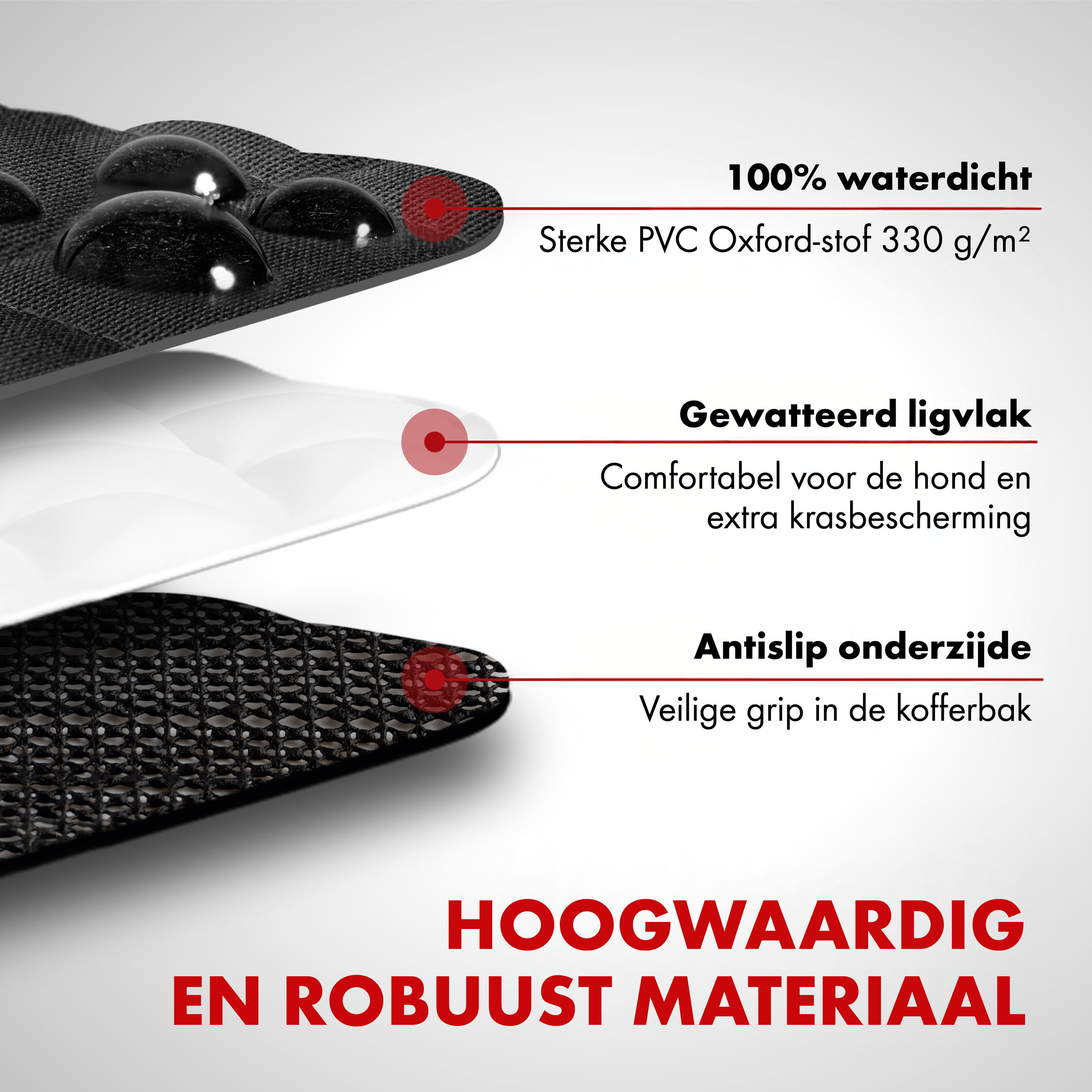 Kofferbakbeschermhoes Bello, kofferbakmat met zijbescherming, universele kofferbakbescherming, hondenbescherming voor de auto, waterafstotende kofferbakmat 13626