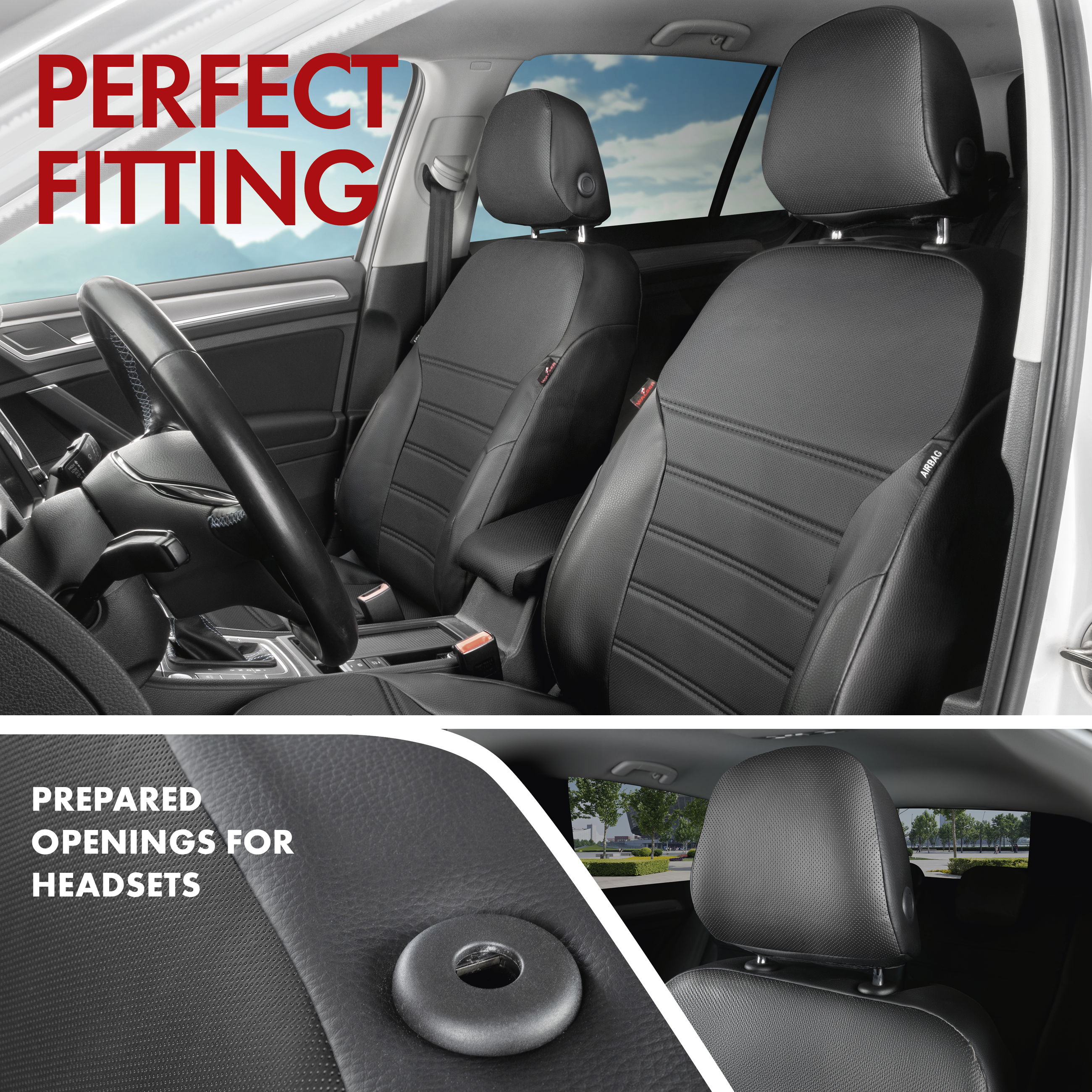 Seat Cover Robusto for Ford Fiesta VI CB1 CCN 06 2008 Today 2 seat covers for normal seats Robusto Front seat 38433
