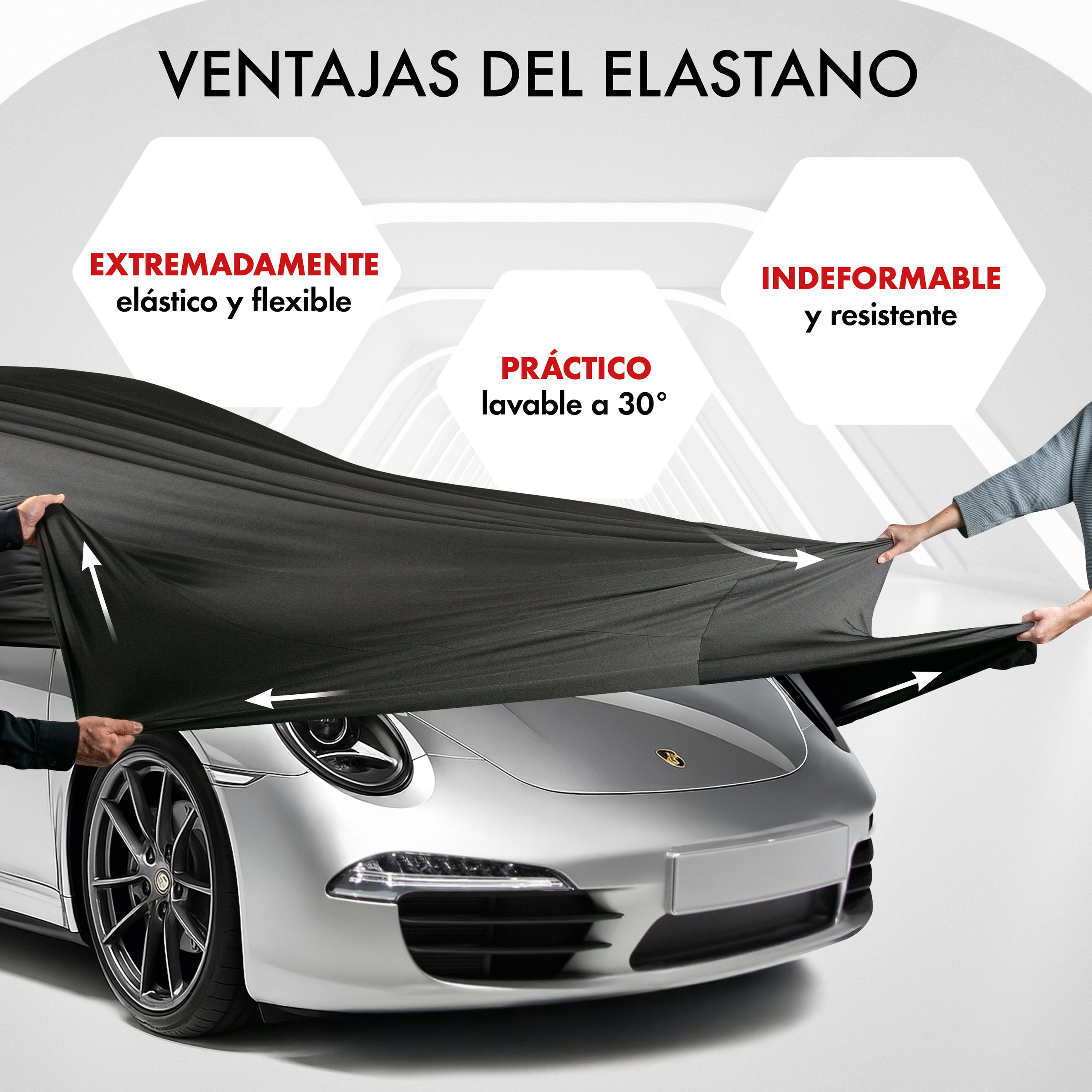 Funda de coche interior Stretch Plus, cubierta protectora de coche talla 2 coche negro