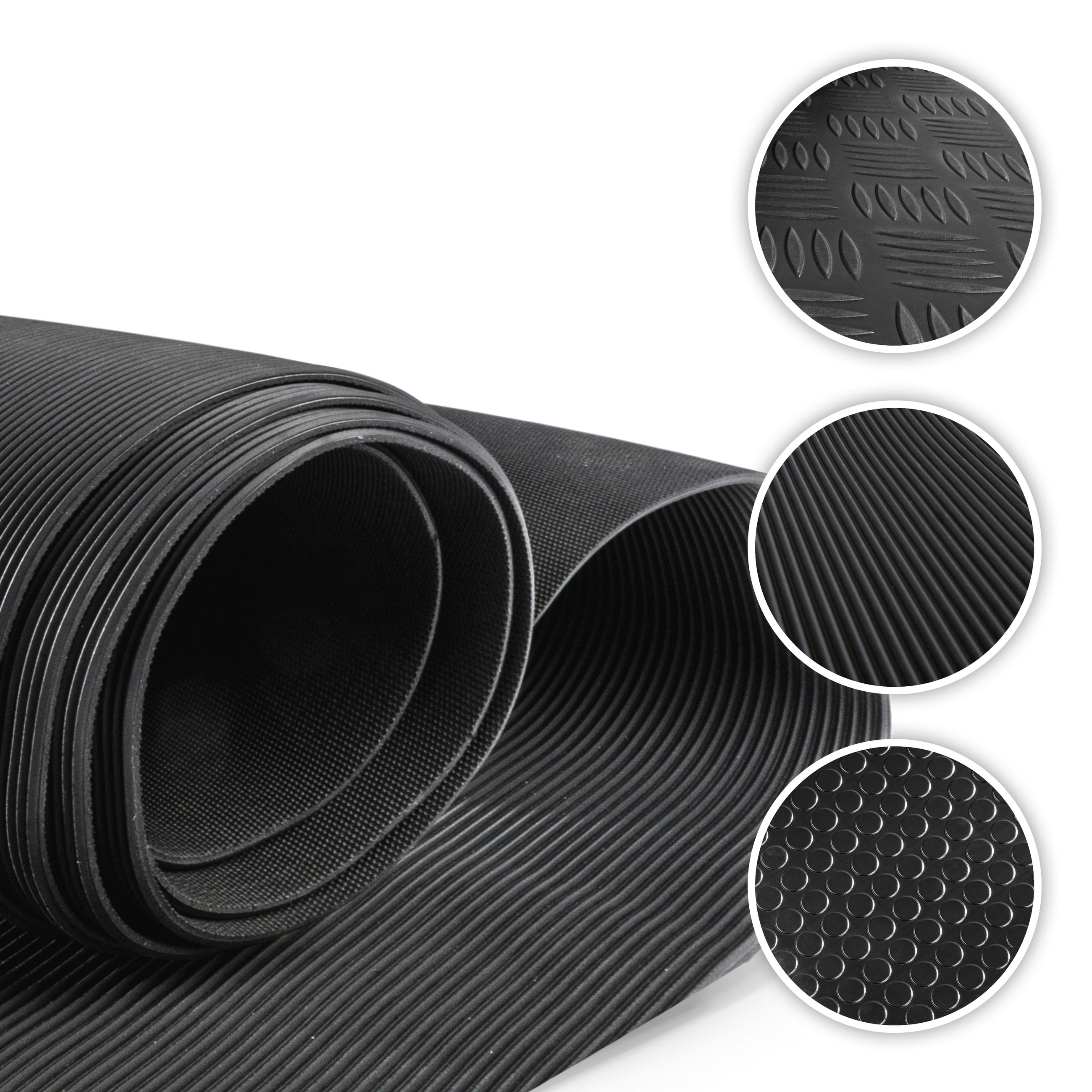 Tapis de voiture Saturn côte fine 10x1 m universel noir Tapis de voiture Saturn côte fine 10x1 m universel noir