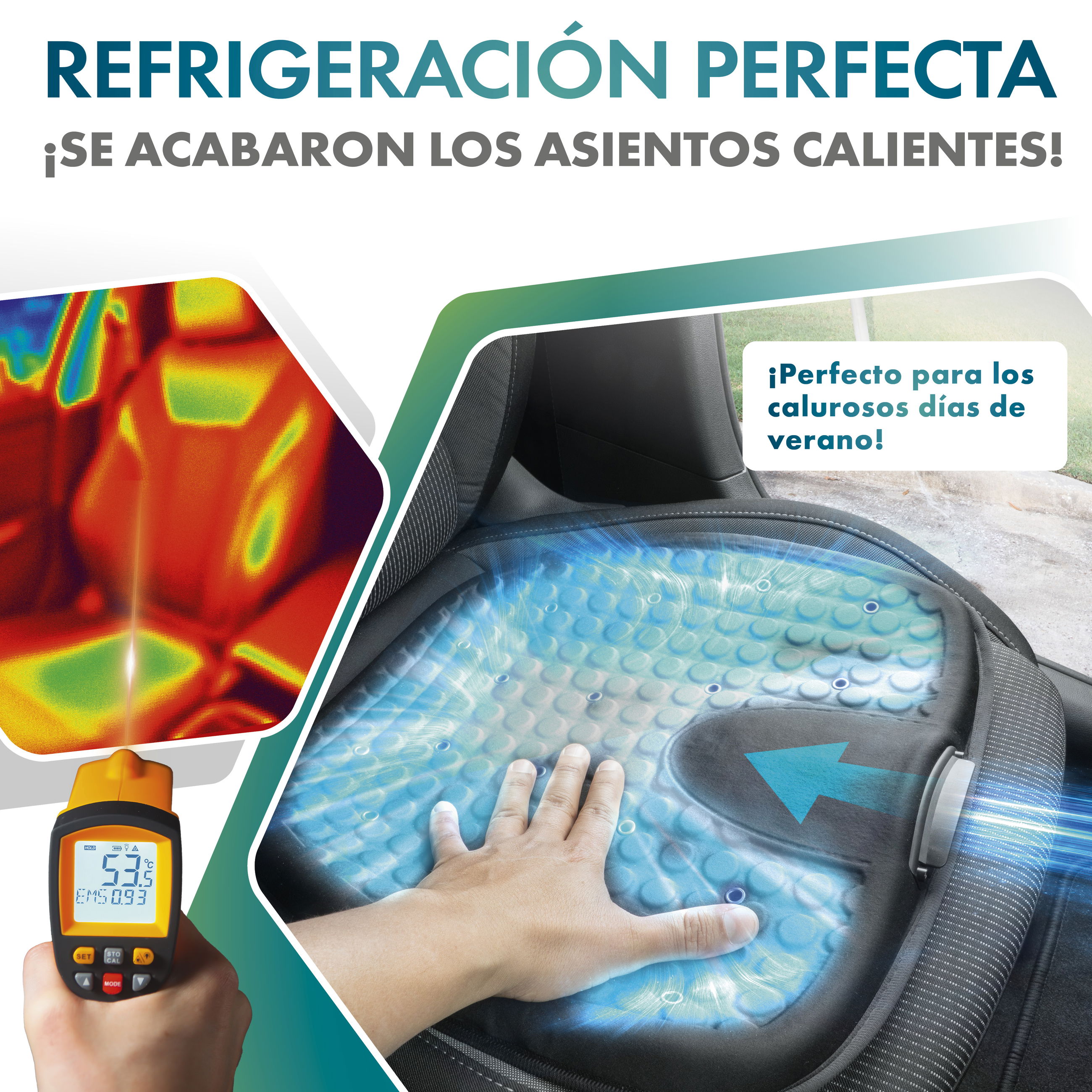 Person, autositze, heizkissen, thermografie, temperaturmessung, heiße sitze