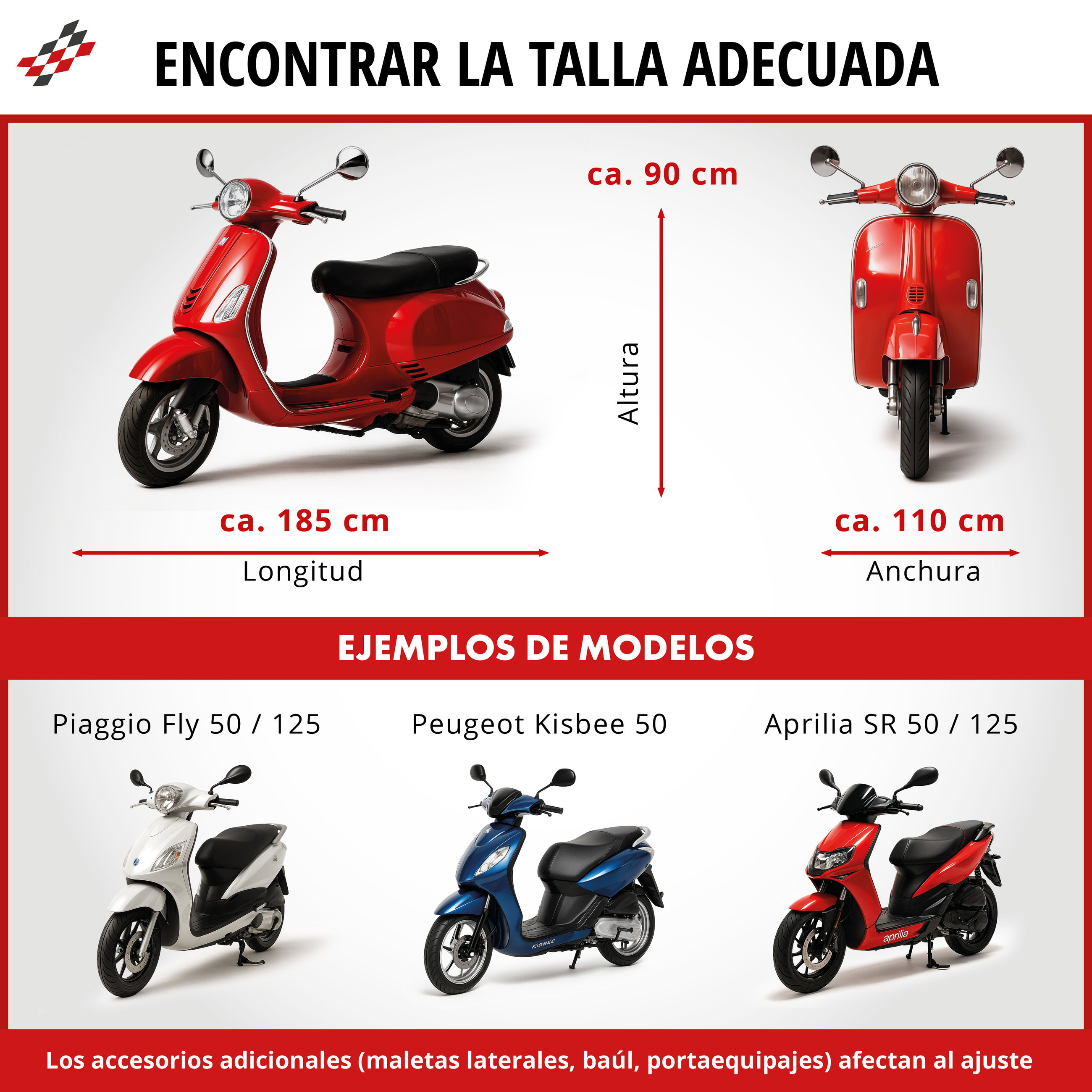 Funda para moto Indoor Stretch S, Indoor Vespa-cubierta protectora transpirable, garaje para moto para el Interior - 185x90x110 cm negro
