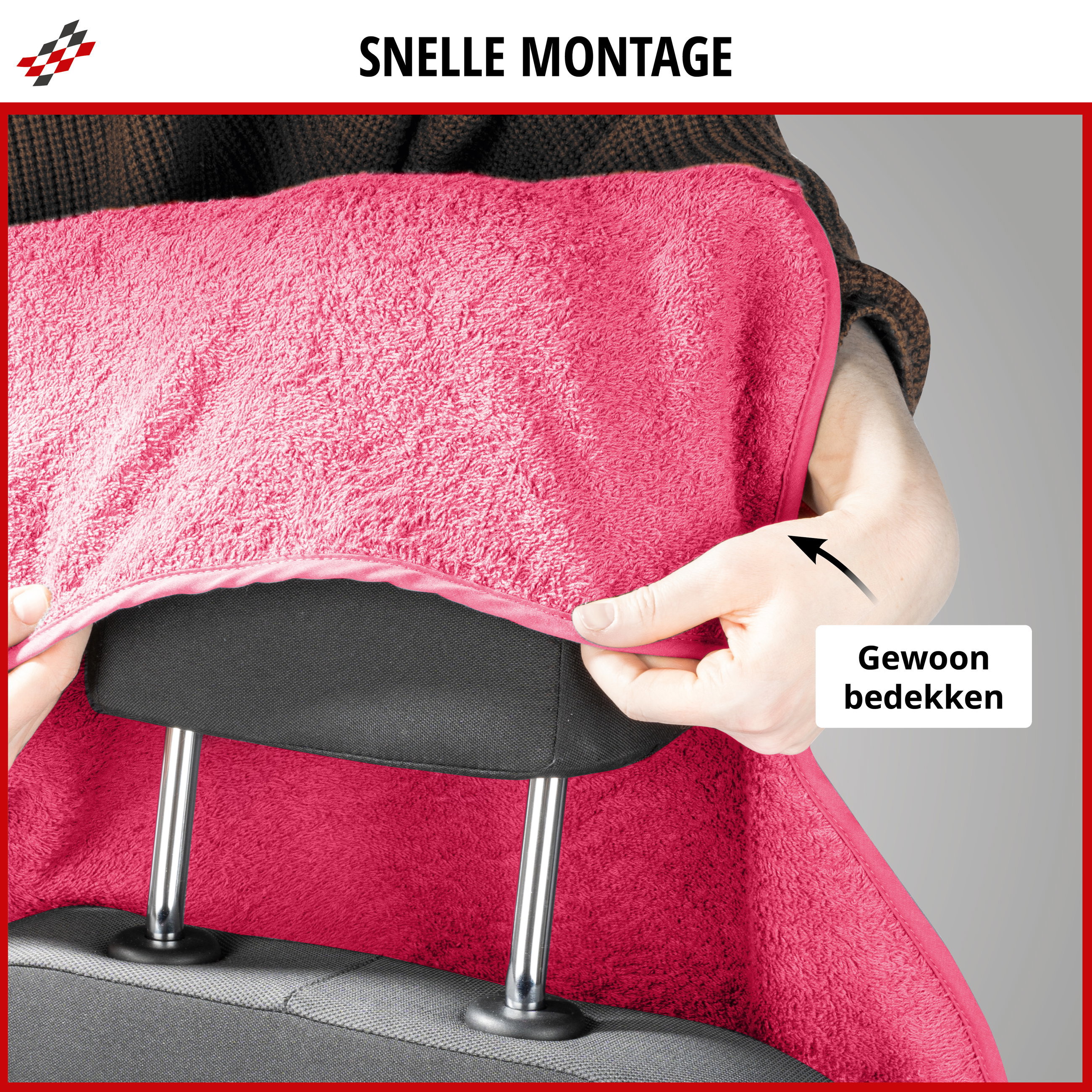 Stoelkussen  Multicover roze, 1 stuk