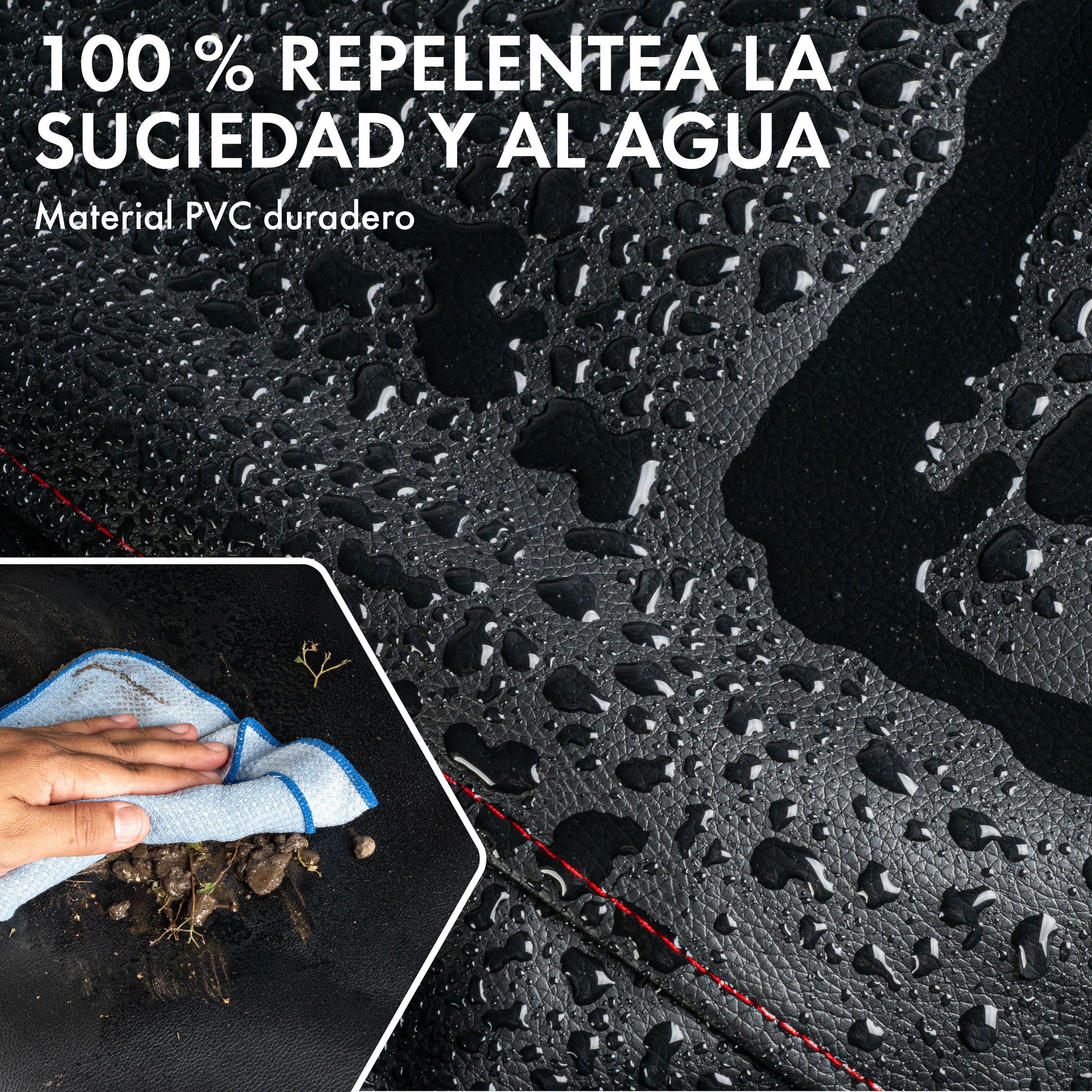 Teer, toalla, microfibra, antideslizante, funda, pvc