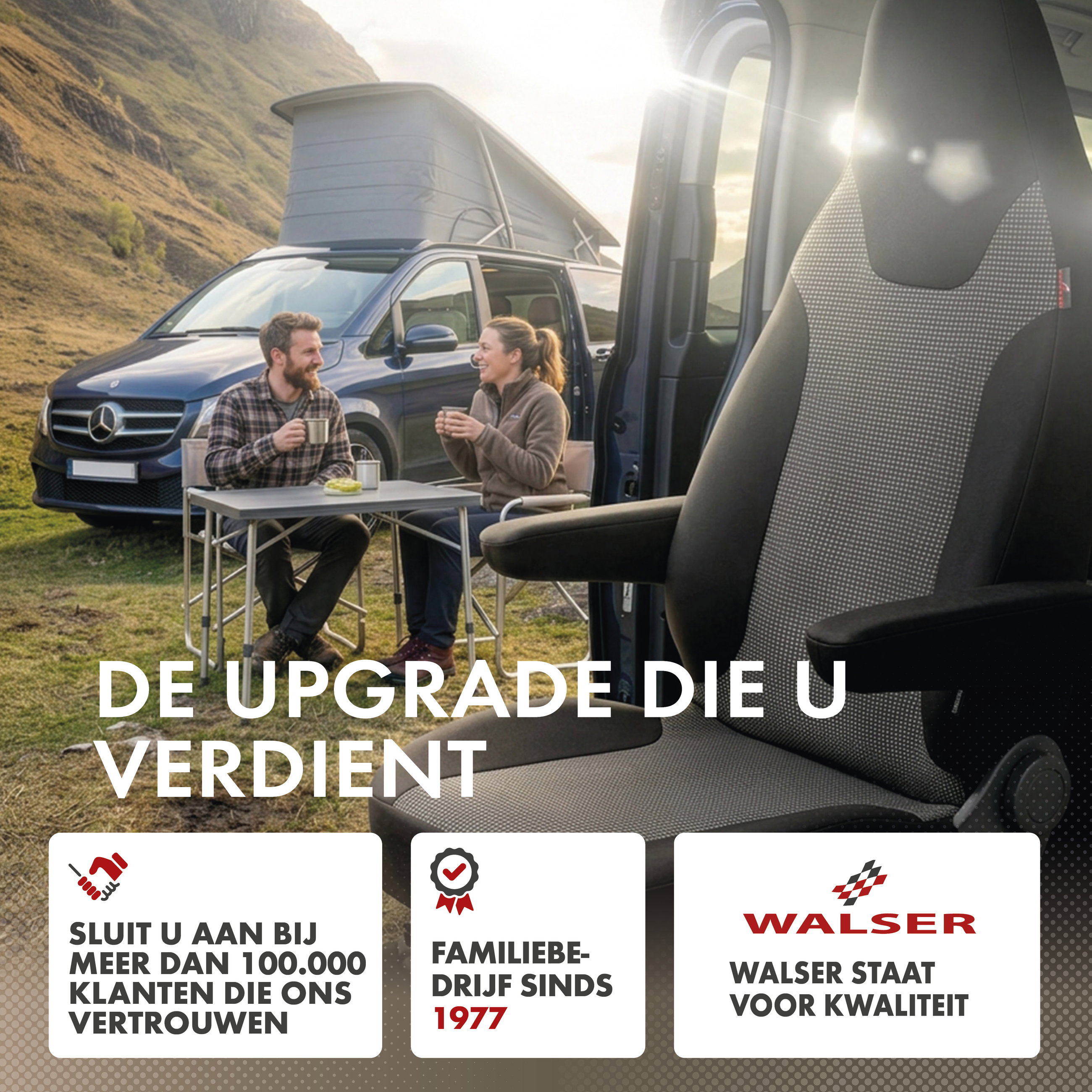 Camping, Wohnmobil, Tisch, Campingstühle, Outdoor, camper van, Außenaufnahme,  faltbarer Tisch, Camping-Tassen, Van-Innenraum