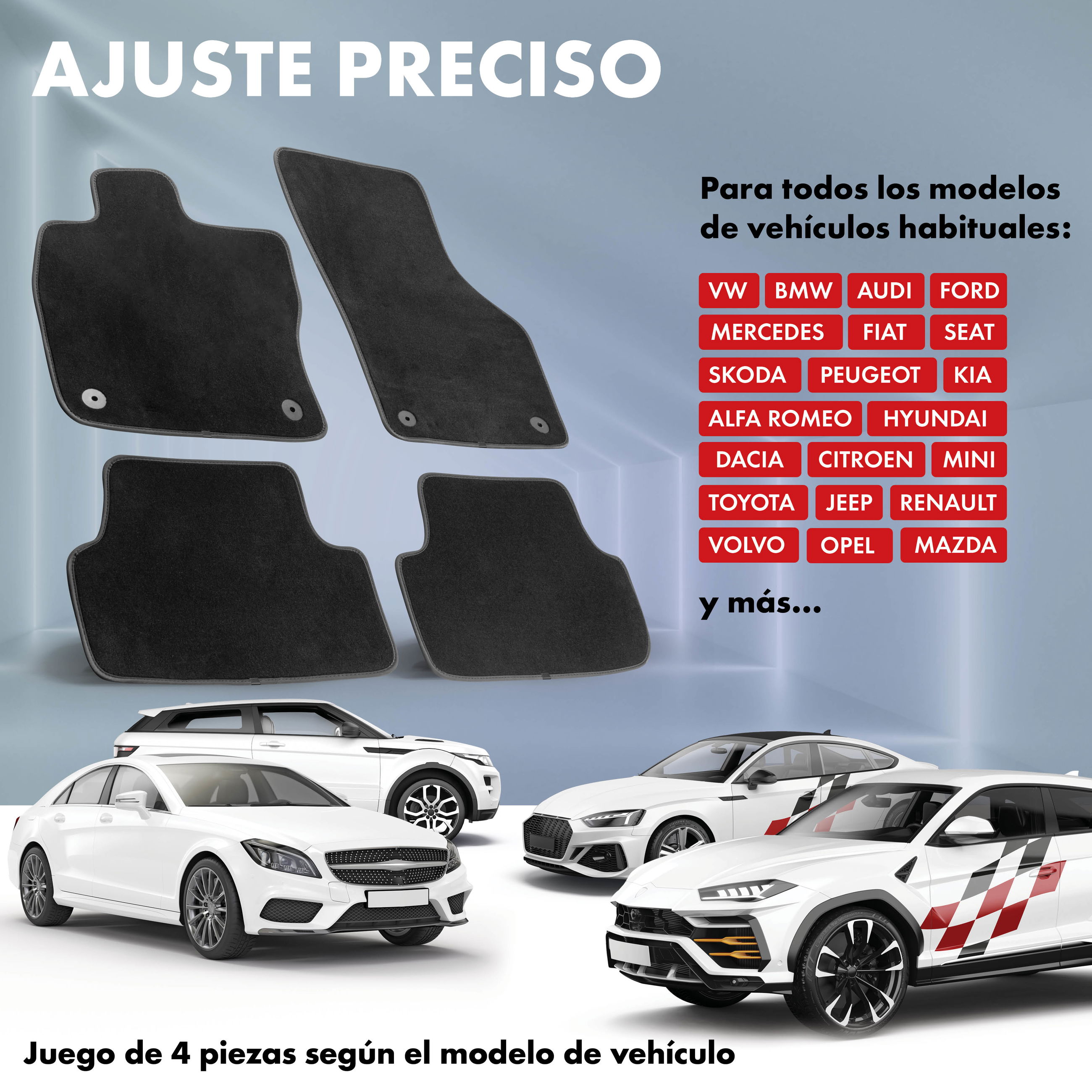 Werbung, Plakat, Rad, Auto, Leichtmetallfelge, Werbung, Plakat, Auto, Fahrzeug, Rad, autobodenmatten, fußmatten, schwarz, 4-teilig, fahrzeugzubehör, Autozubehör, Fußmatten, Kautschuk, Vierteilset, Universell passend, led Autónoma, mats, car mats, floor ma