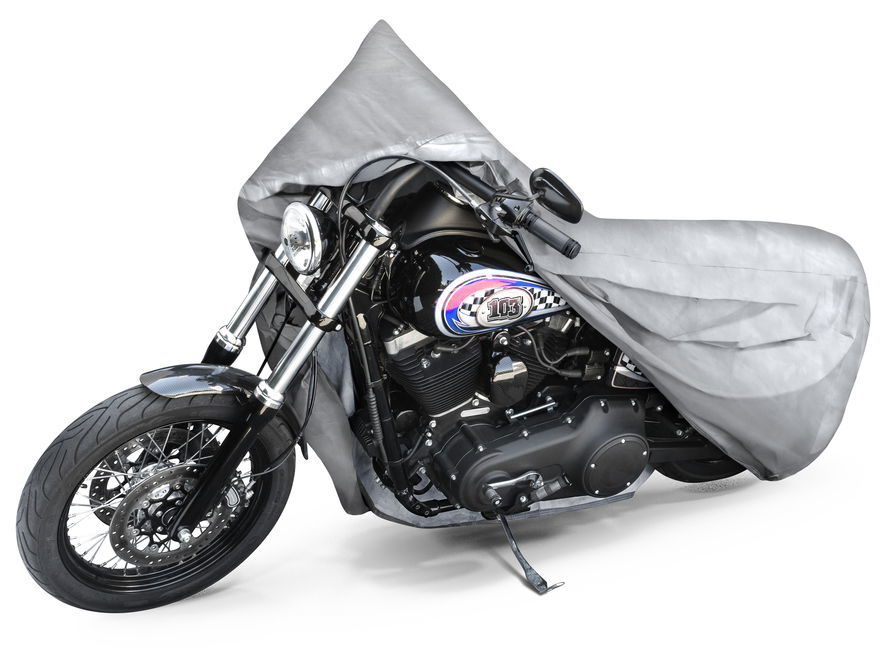 Motorrad Abdeckplane All Weather L, Motorrad Abdeckplane, Motorrad-Garage wasserdicht - 250x100x130 cm silber Motorrad Abdeckplane All Weather L, Motorrad Abdeckplane, Motorrad-Garage wasserdicht - 250x100x130 cm silber