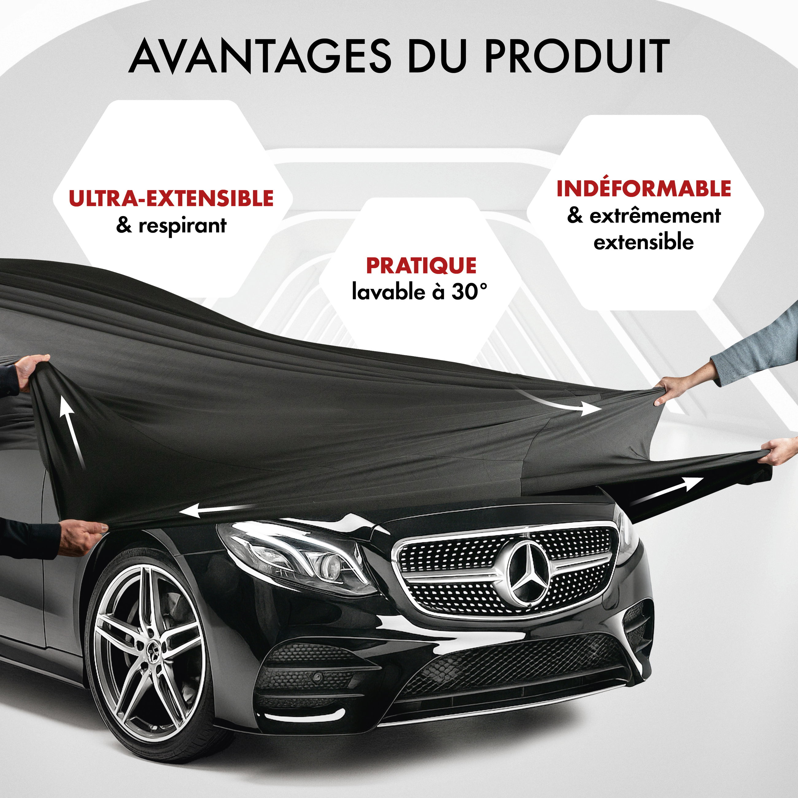 auto-cover, car cover,  Mercedes, stretchable, protective