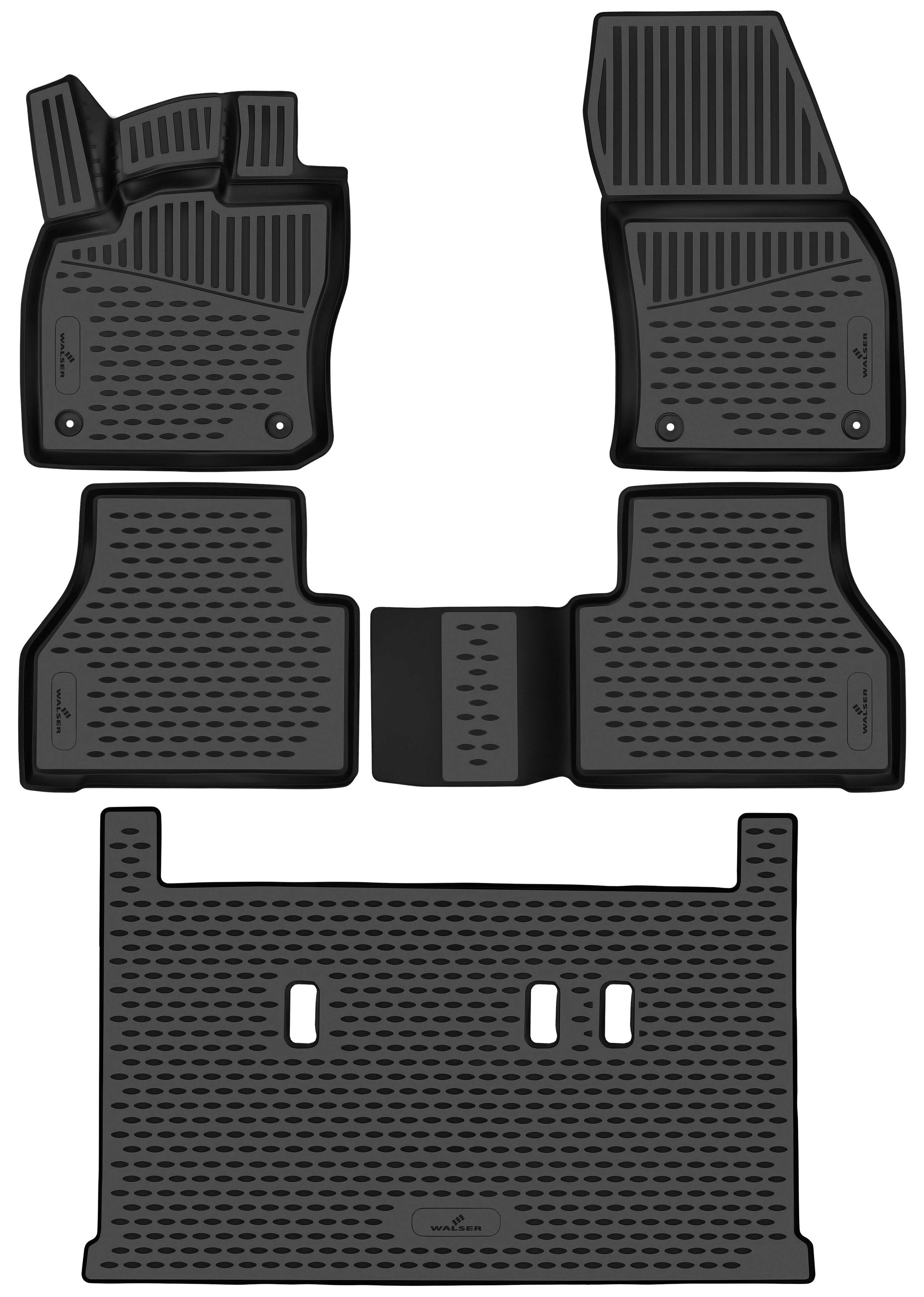 XTR Rubber Mats for VW Caddy 5 (SBB, SBJ) 09/2020-Today, 7-seater, Walser Onlineshop