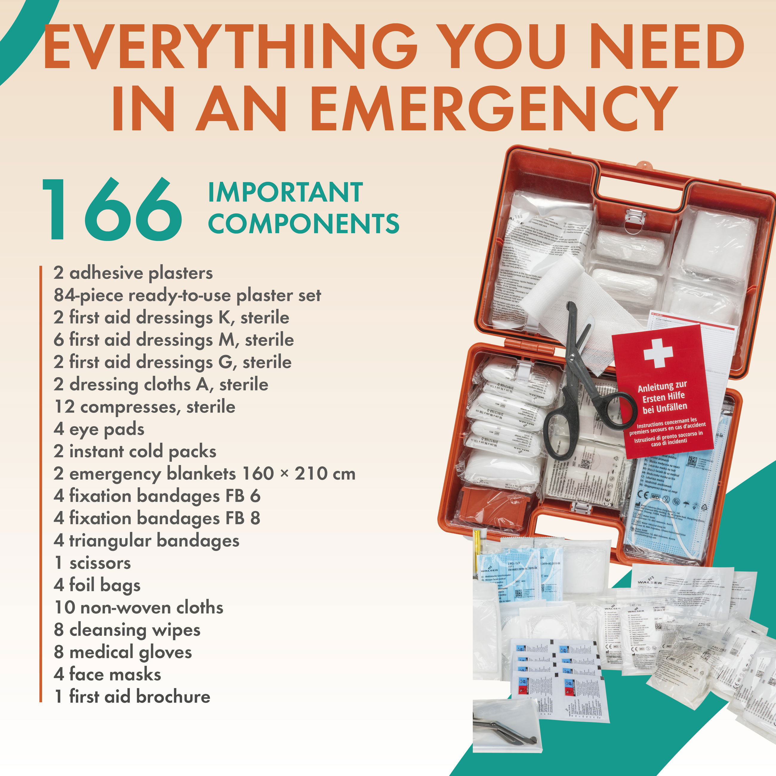 Erste Hilfe, Erste Hilfe, Erste Hilfe, Erste Hilfe Set, Notfallset, Verbandmaterial, Medizinische Utensilien, Koffer mit Erste-Hilfe-Inhalt
