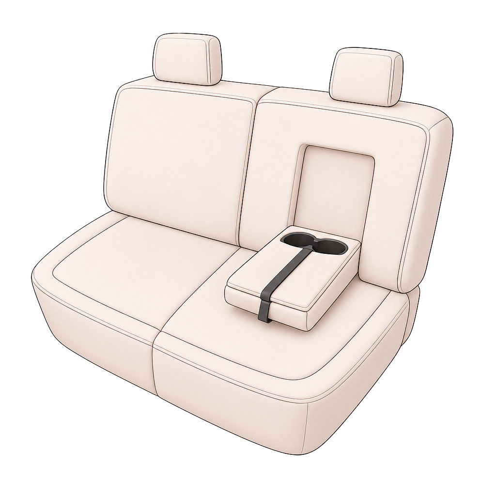 Hoes Performer van 100% polyester compatibel met Mercedes-Benz Sprinter, VW Crafter, 1 dubbele bankhoes
