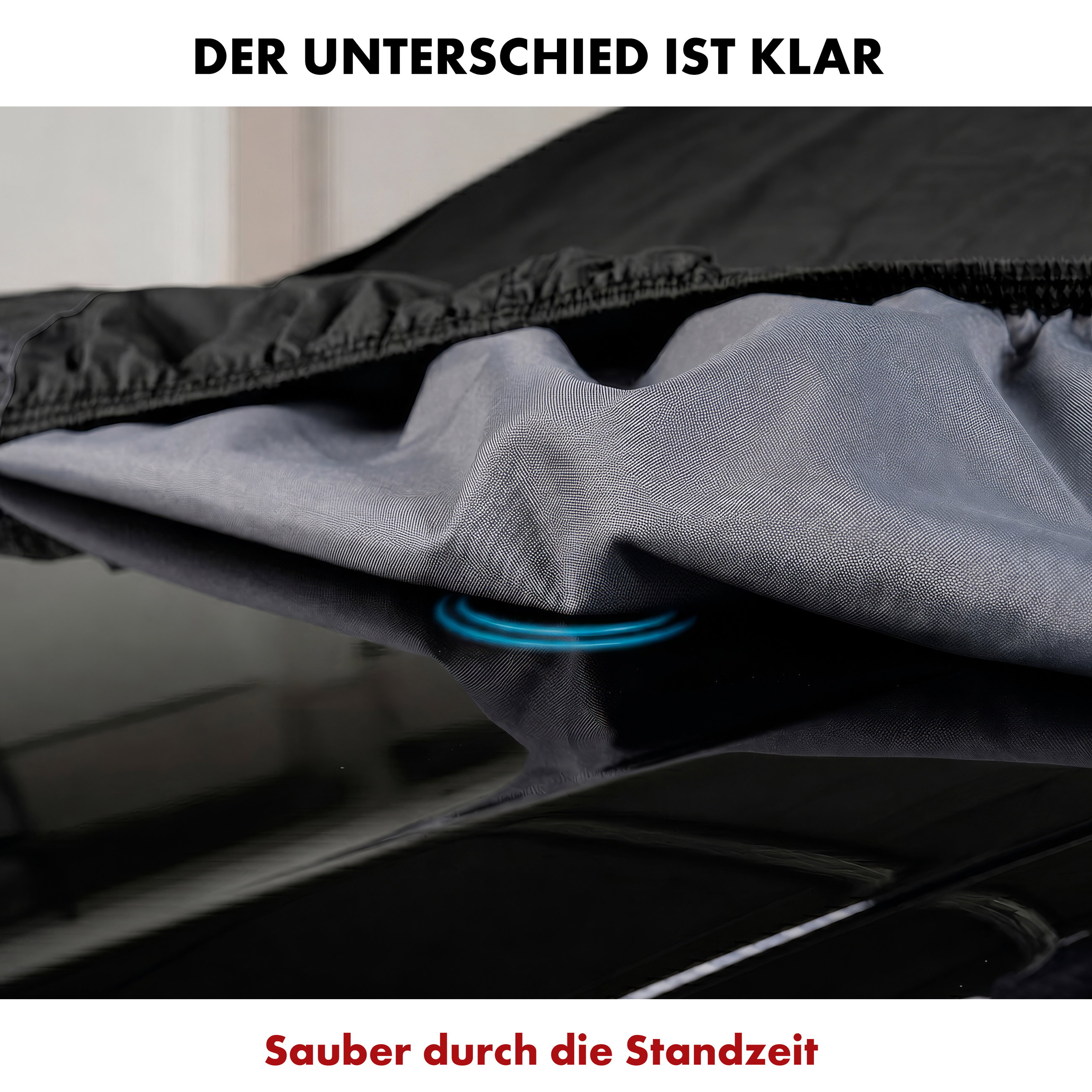 Autoplane Indoor Eco, PKW-Abdeckplane Größe 2 PKW schwarz