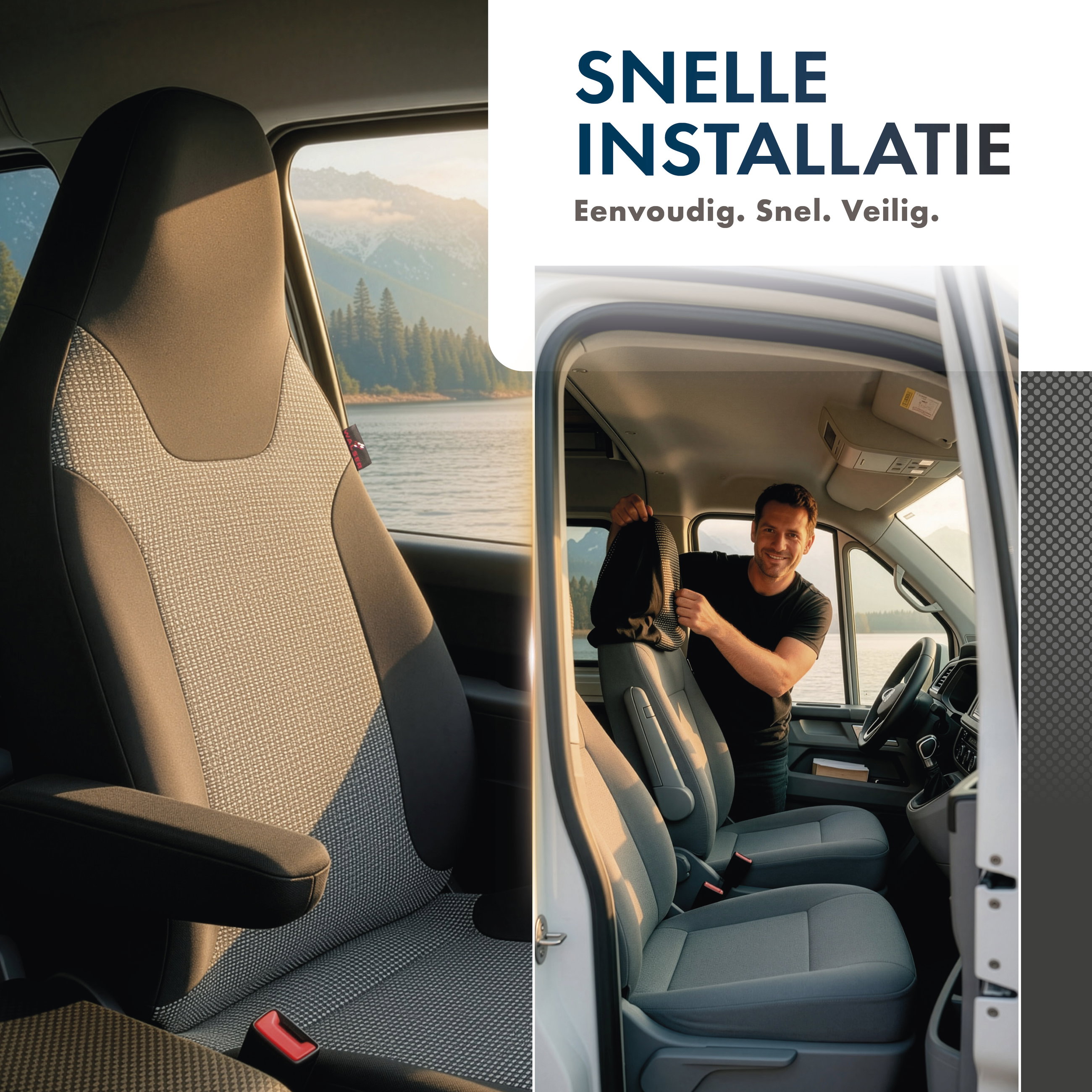 Sitzbezug, Kombination, Van, Fahrerplatz, Sitzkomfort, Nutzersitz, Autositze, Van, Sitzbezug, Innenraum