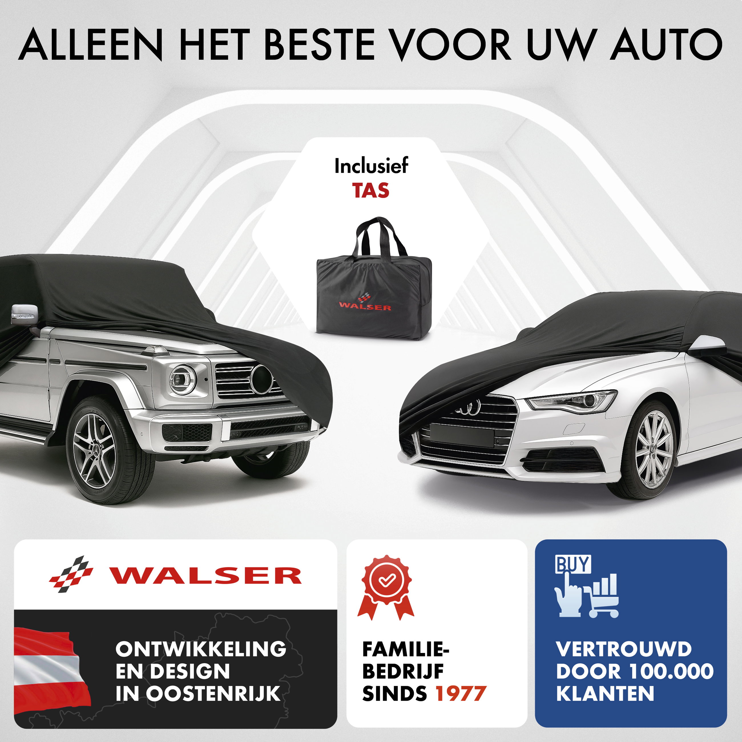Overtrek Indoor Stretch Maat 2 Auto antraciet