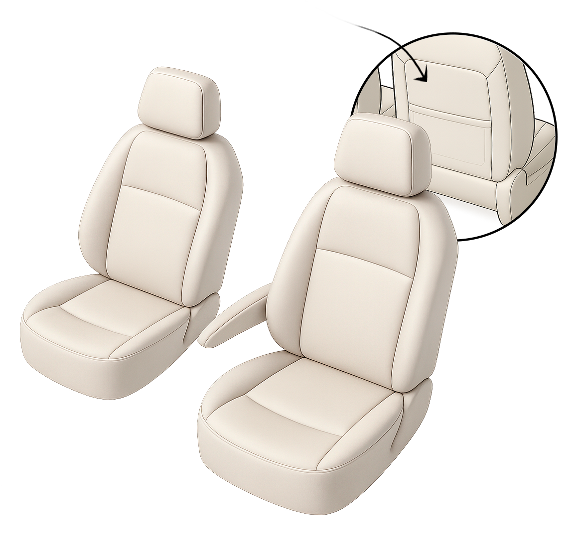 Housse de siège Aversa pour BMW X3 (F25) 09/2010-08/2017, 2 housses de siège pour sièges normaux