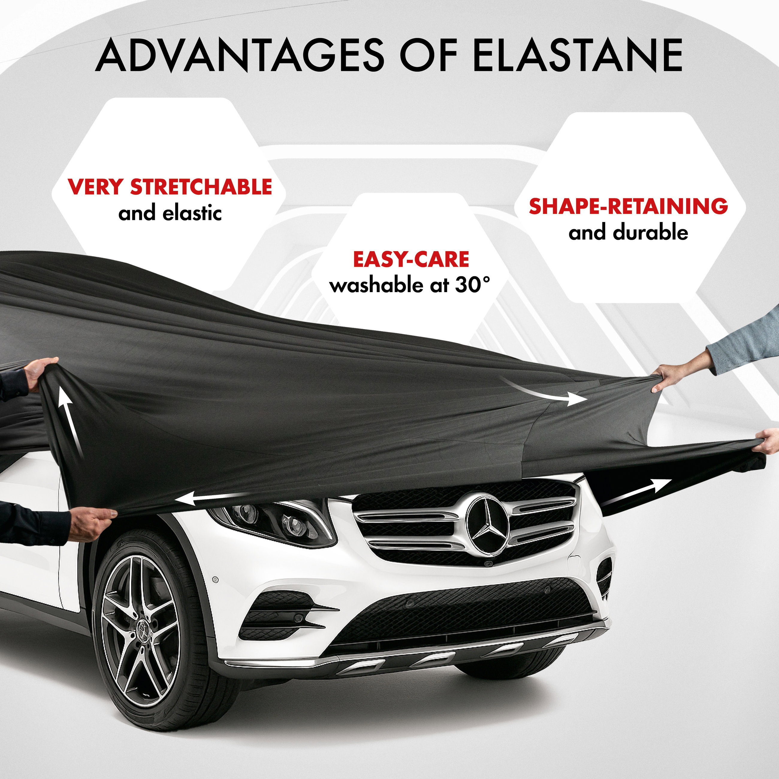 Car cover Indoor Stretch Plus size 9 SUV/VAN black