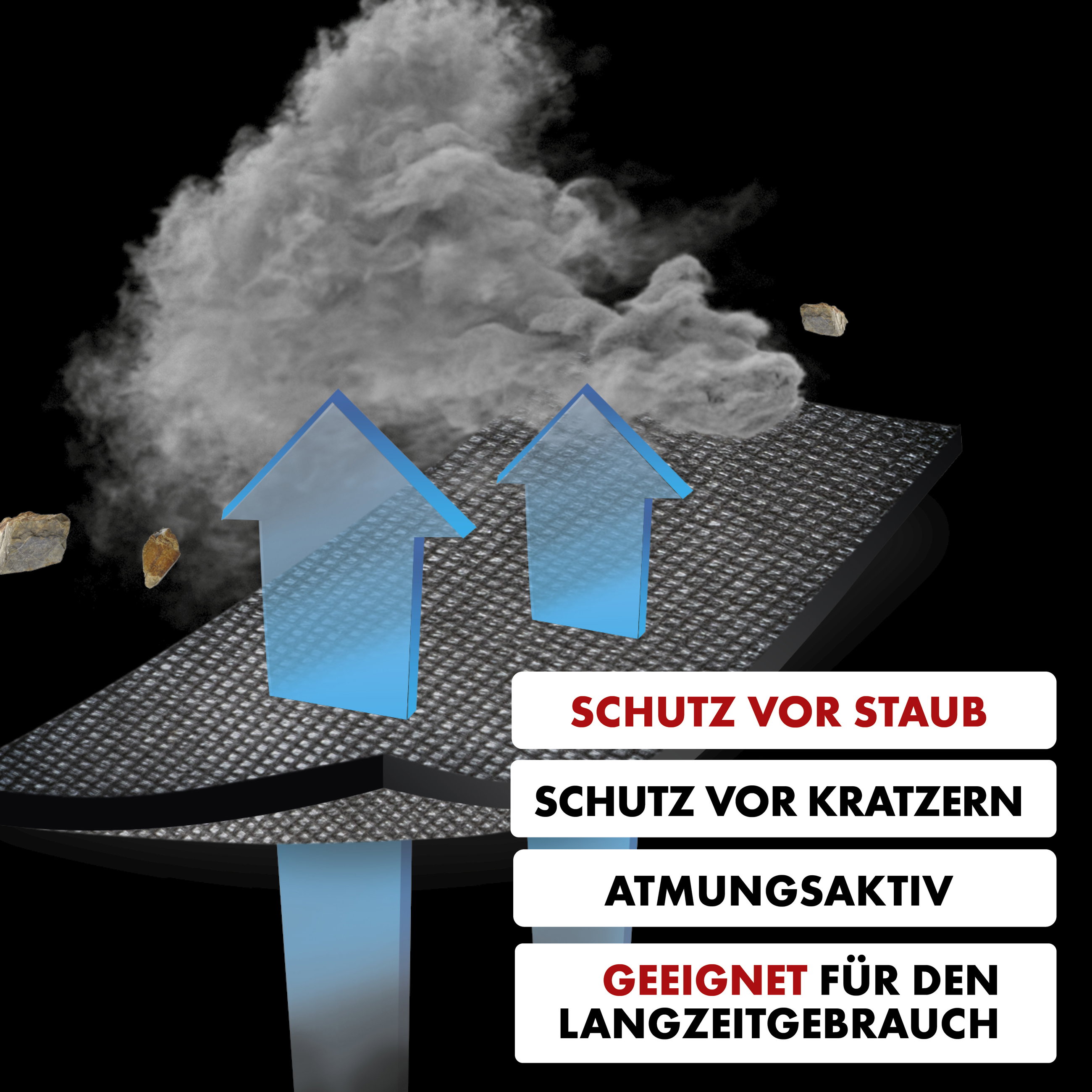 Autoplane Indoor Eco, PKW-Abdeckplane Größe 2 PKW schwarz