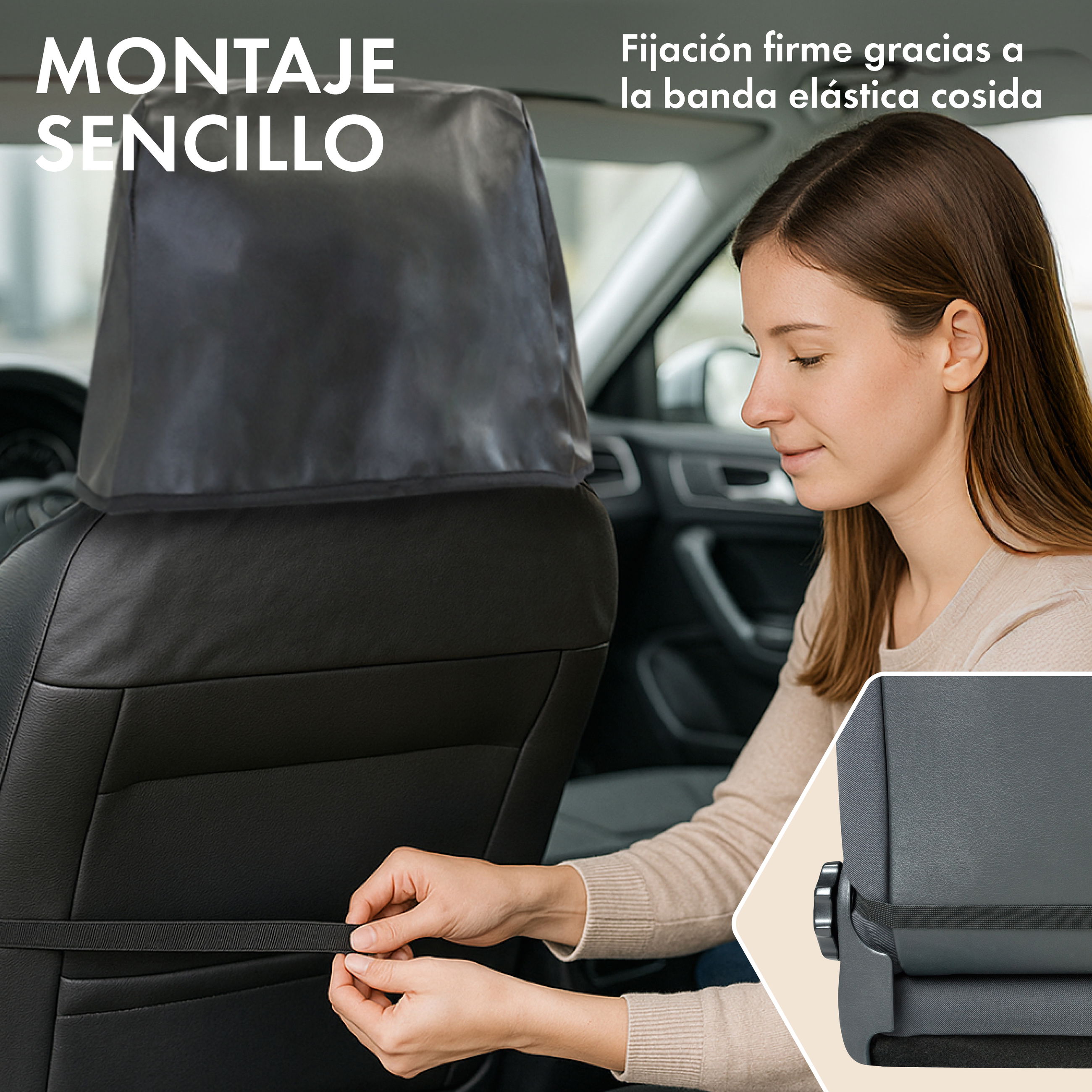 Kissen, Dekoration für Zuhause, Erwachsene, Person, Frau, Kopfstützenbezug, Autositzabdeckung, Gurtband, Sicherungsgurt, Halterung