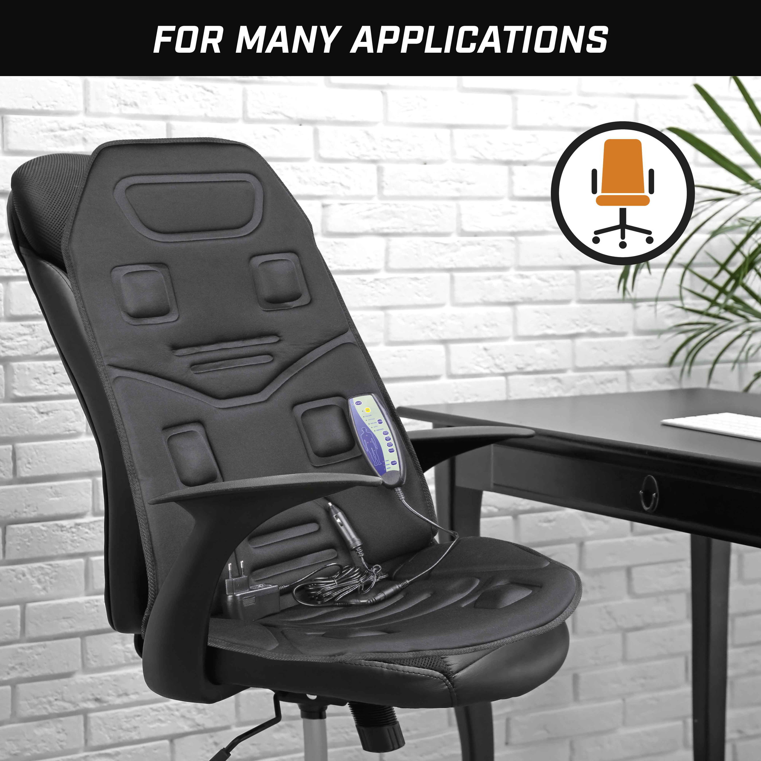 Support de siège de massage Relax Drive, support de siège universel pour voiture avec 5 programmes de massage, 1 pièce