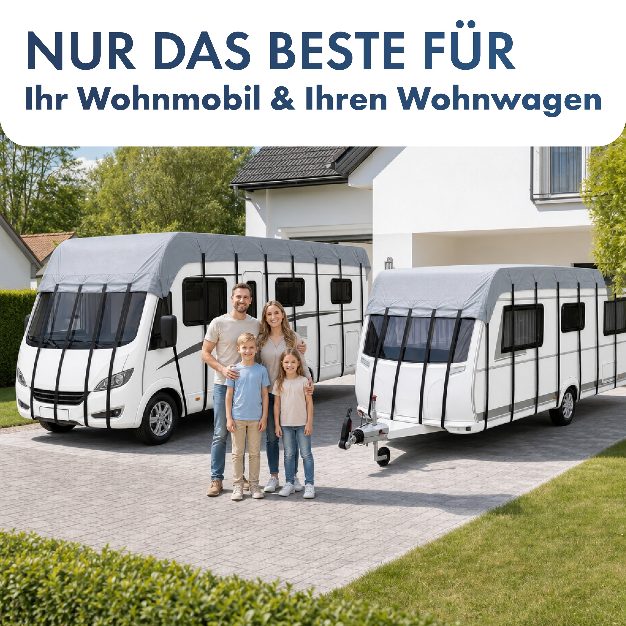 Caravan Dachabdeckung 500x300cm grau