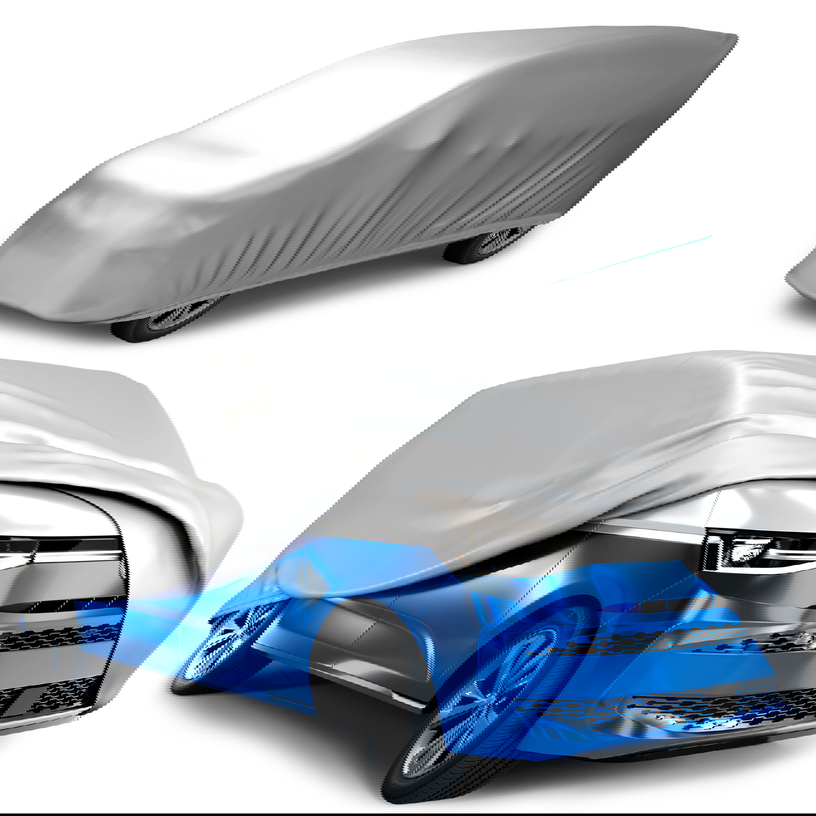 Autoabdeckung, Autohülle, blaues Auto, Fahrzeugabdeckung, Schutzhülle, Auto, Schutzhülle, Carcover, Lackschutz, Hülle, Autotauschschutz, Autoabdeckung, Kfz-Abdeckung, Autopflege, Wagenschutz