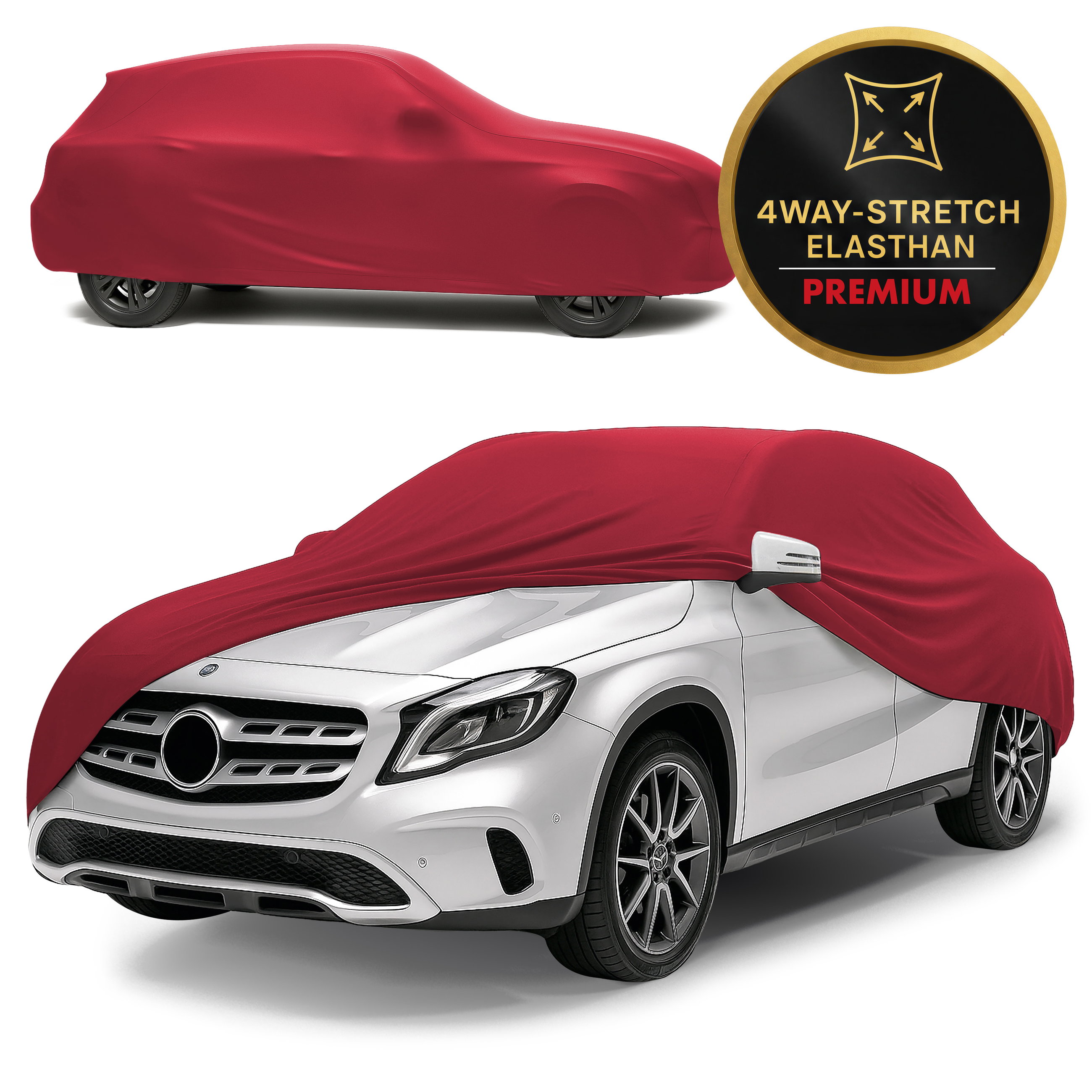 Bilöverdrag inomhus Stretch Plus, bilskydd storlek 8 SUV/skåpbil röd, Walser Onlineshop