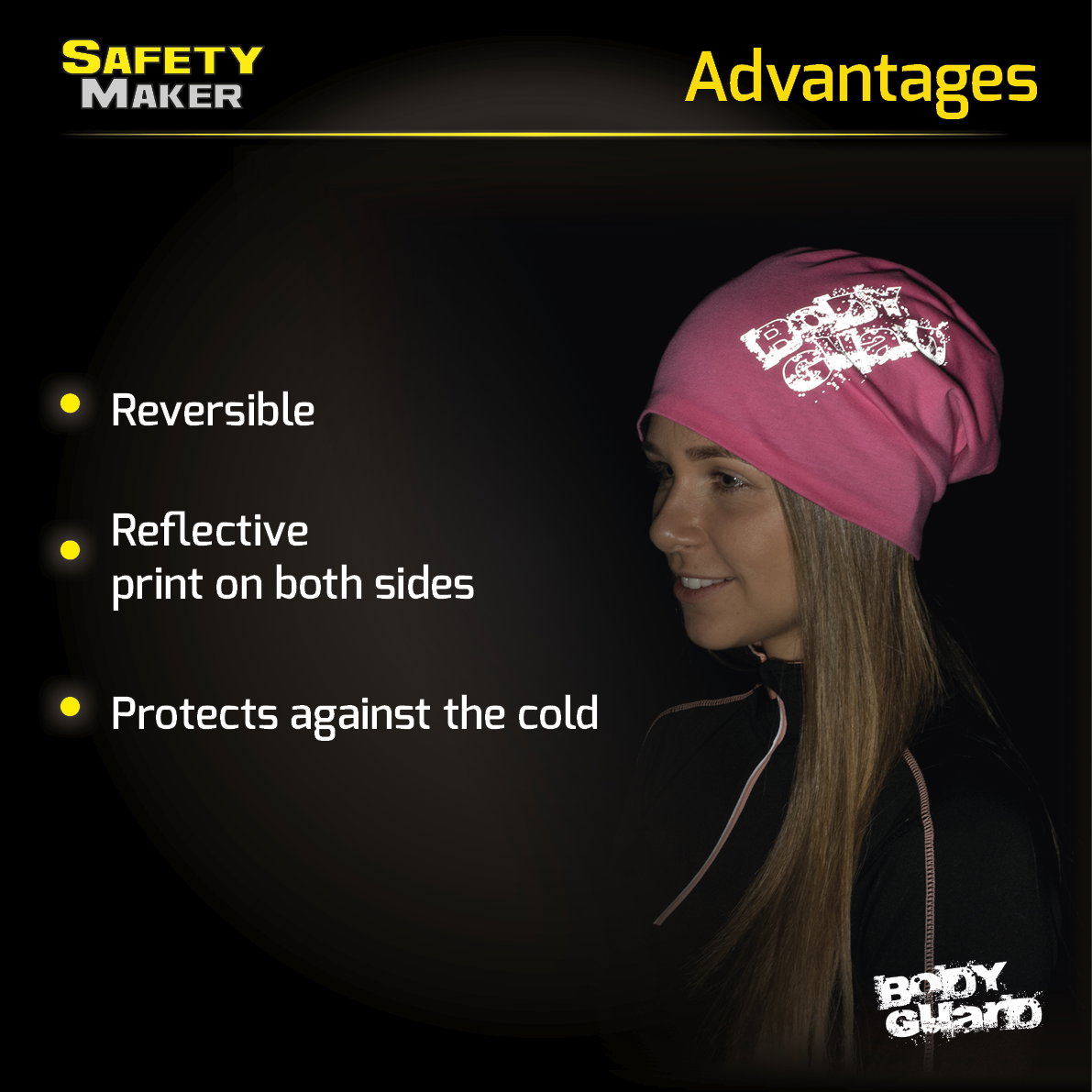 berretto reversibile, berretto, berretto sportivo riflettente rosa-argento