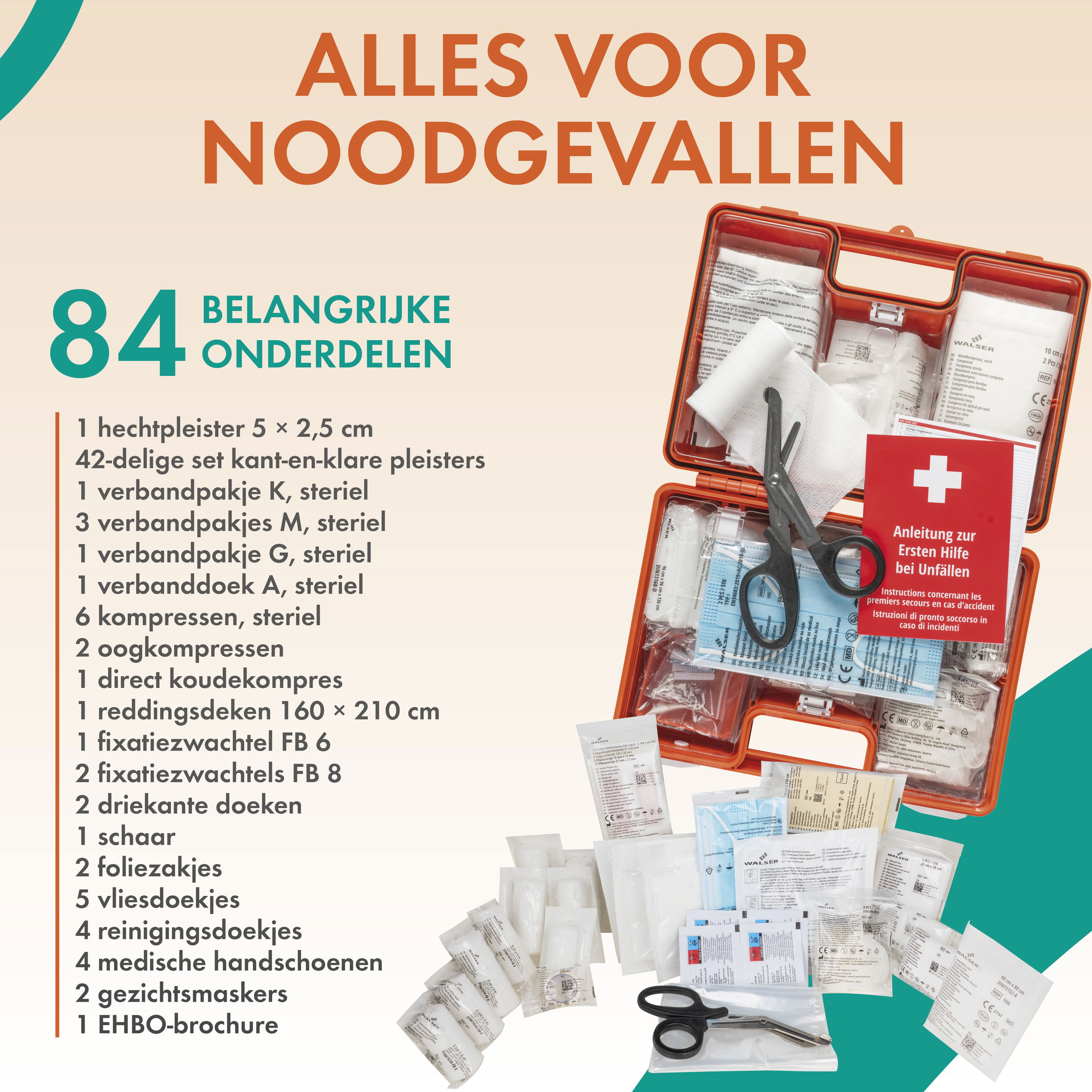 Erste Hilfe, Erste Hilfe, Erste Hilfe Set, Notfallset, Kabinett, Verbandmaterial, Schere