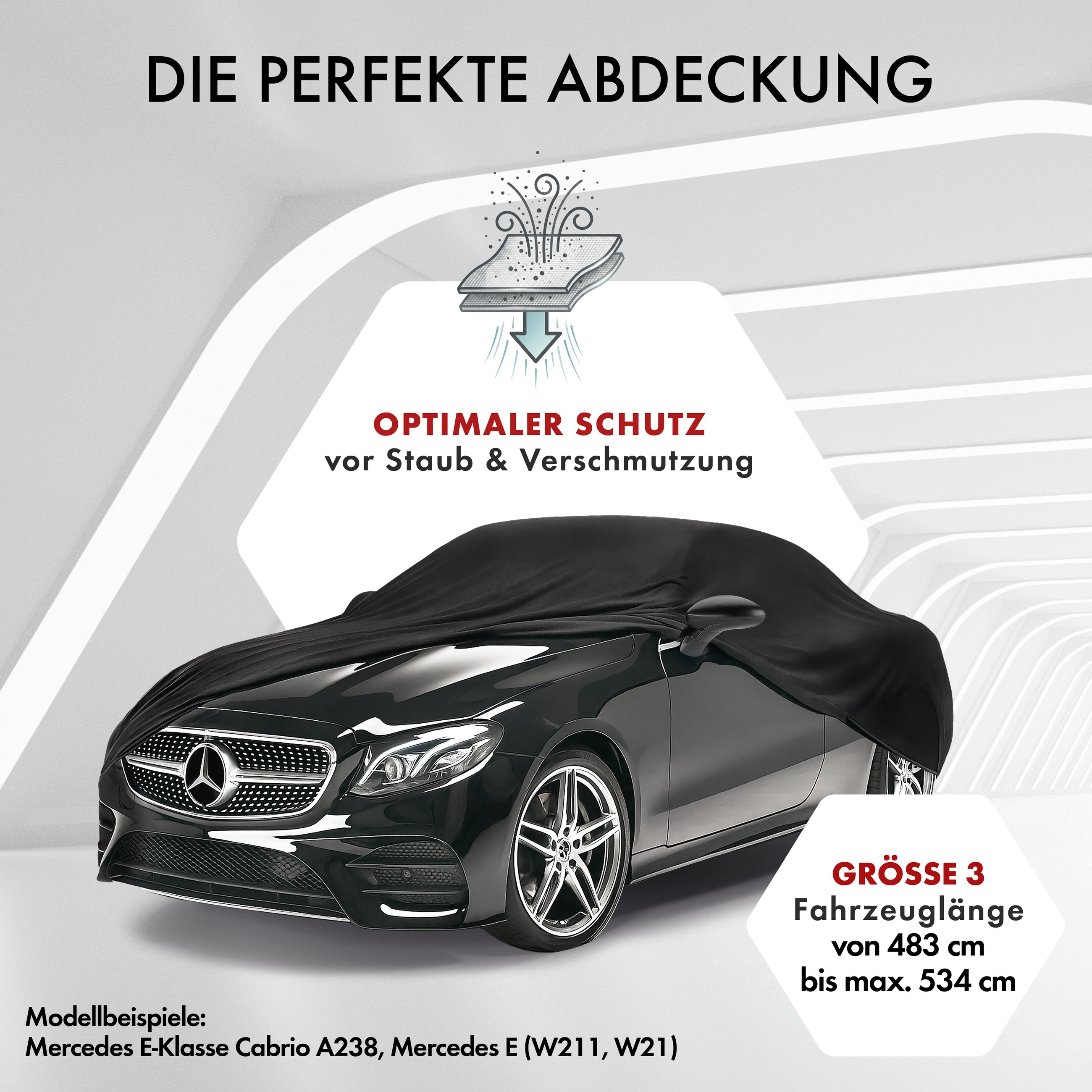 Autoabdeckung, Autokleider, Mercedes Cabrio, Fahrzeugabdeckung, LaatCover, Autoabdeckung, Autoschutzfolie, Autopflege, Carcover, Mercedes-Benz