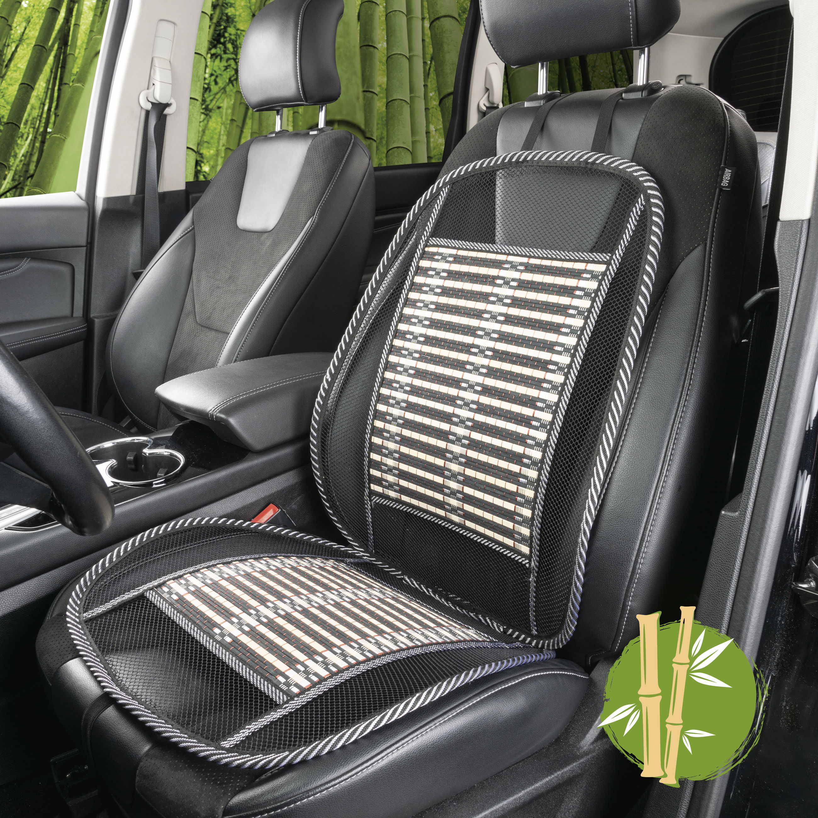 Autozubehör, Sitzkissen, Vordersitz, Beinauflage, Bambus-Muster