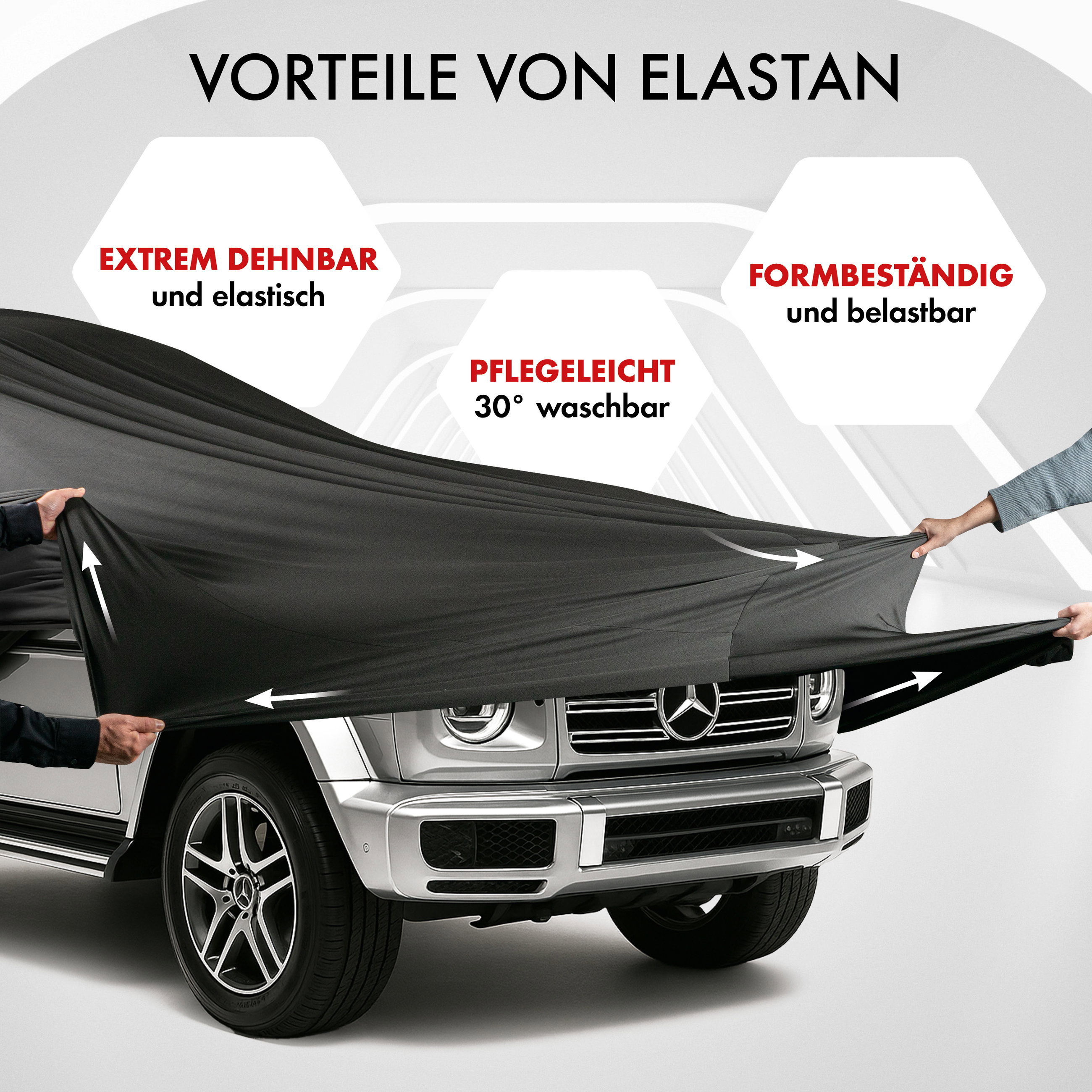 Autoplane Indoor Stretch Plus, PKW-Abdeckplane Größe 10 SUV/VAN schwarz