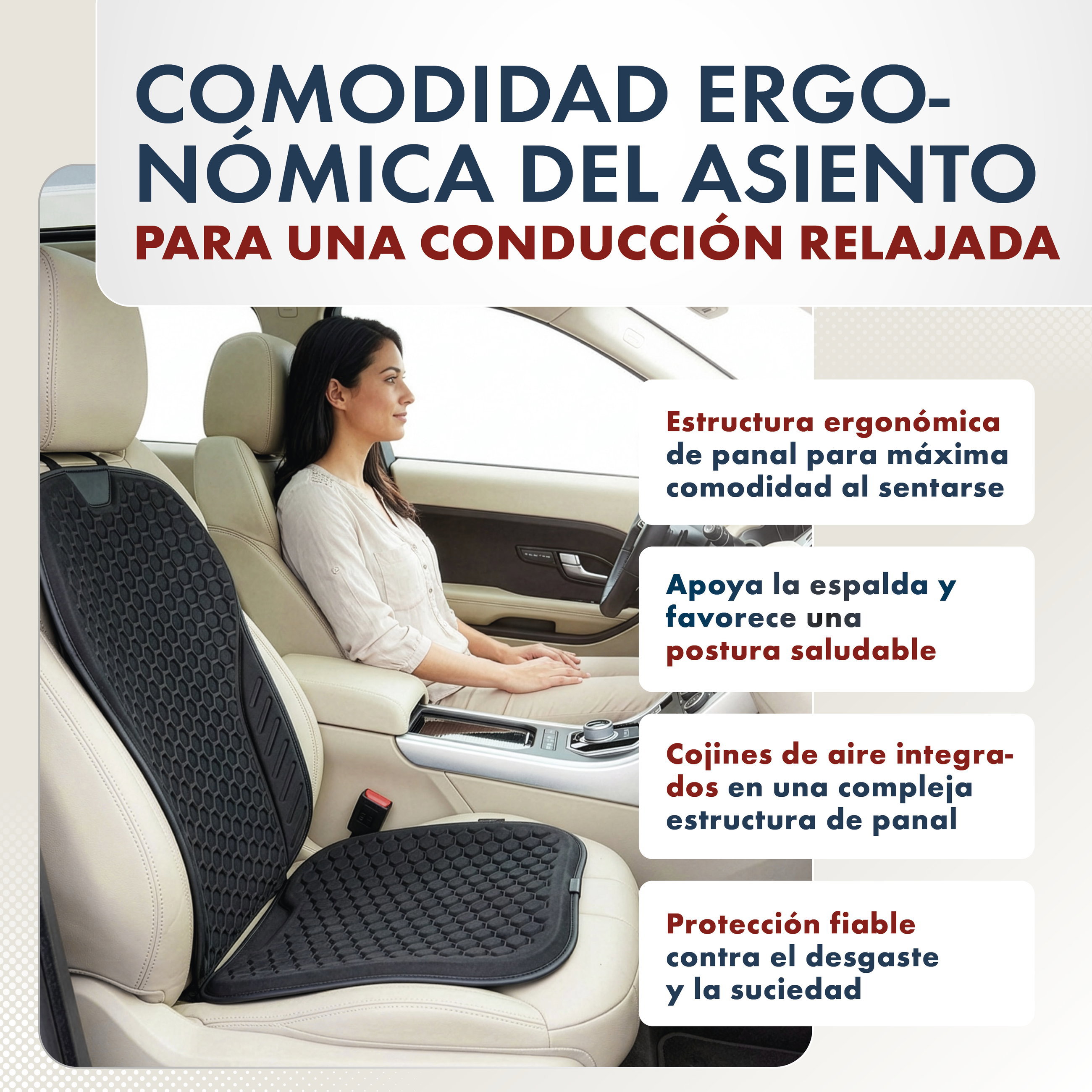 autokissen, ergonomische sitzauflage, sitzkissen, fahrrad/auto zubehör, anti-rutsch mat