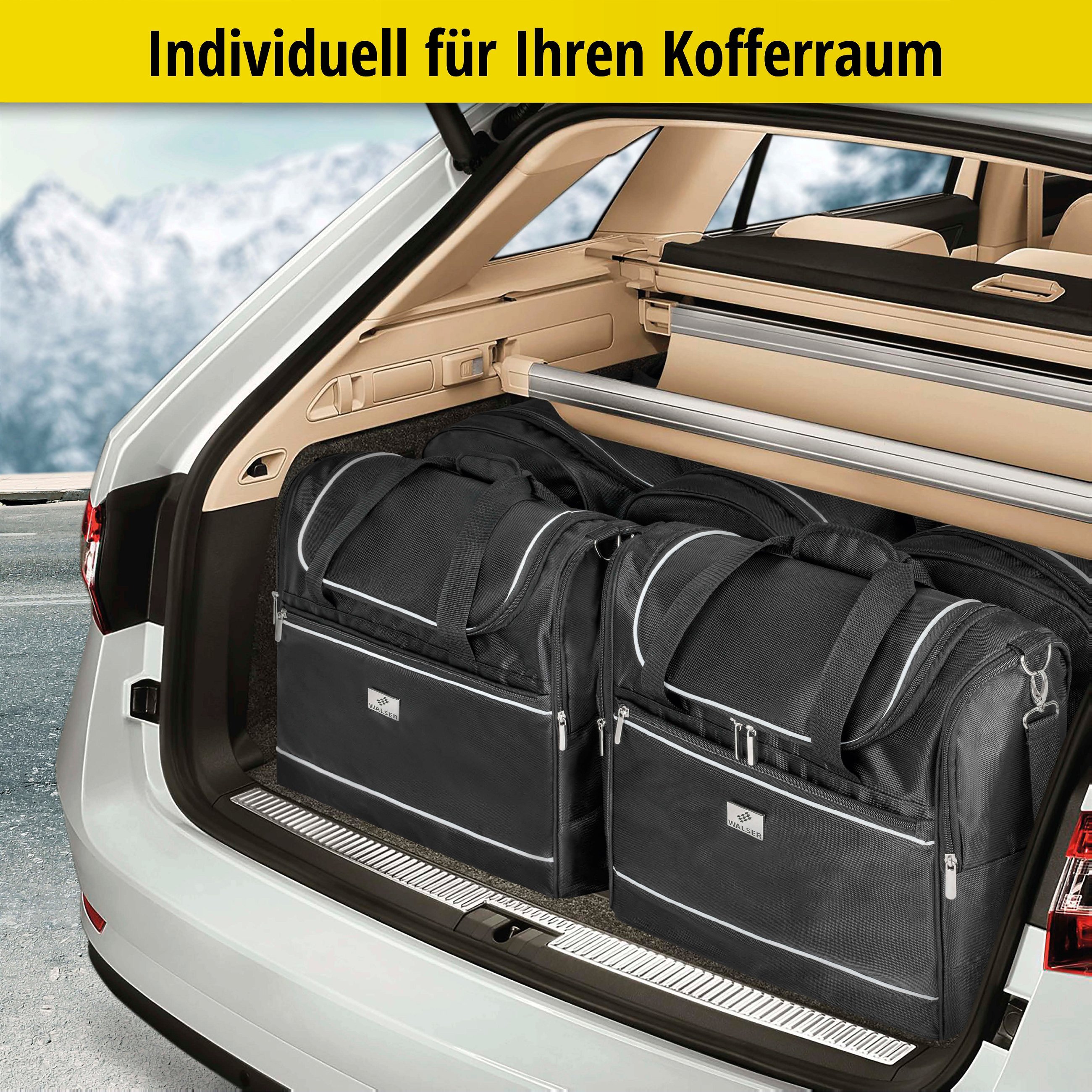 Carbags Reisetaschenset für Audi A4 Avant B9 schwarz