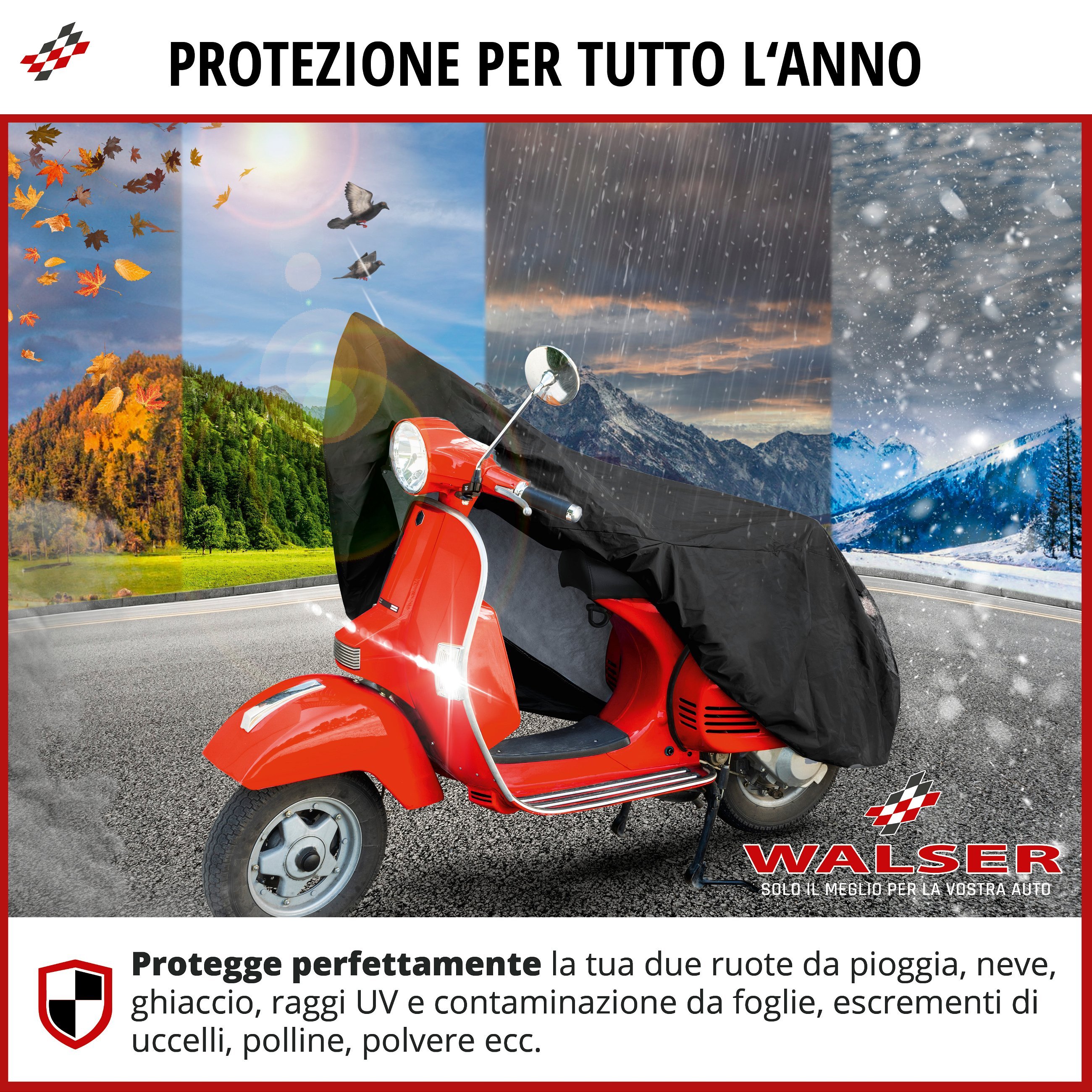 Garage per motociclette Dimensioni scooter S PVC - 185 x 90 x 110 cm nero