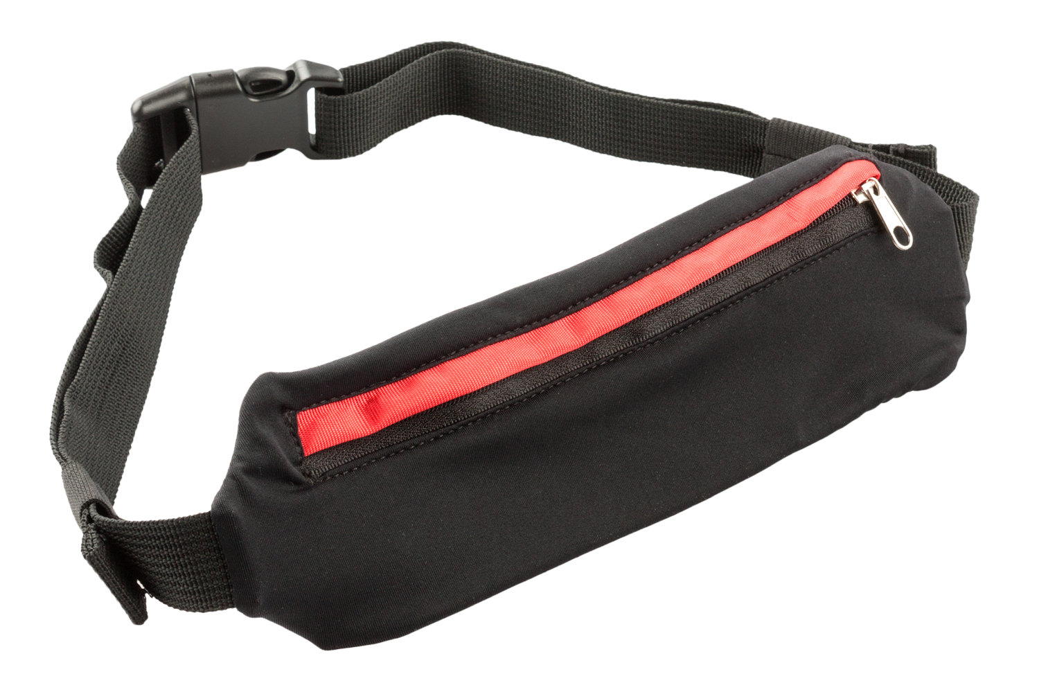 LED belt pouch black red