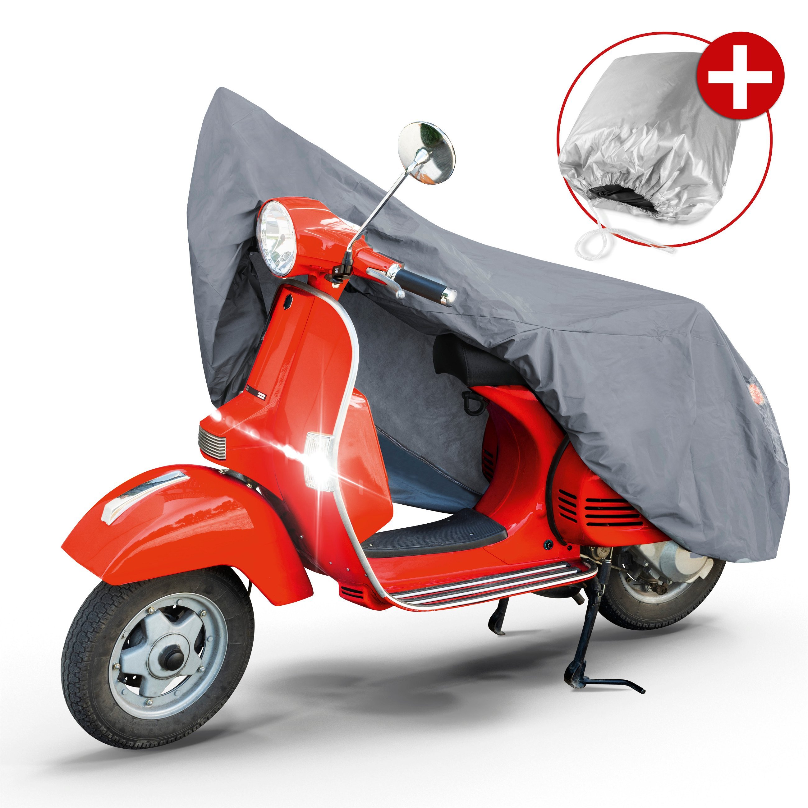 Garage per motociclette Dimensioni scooter S PVC - 185 x 90 x 110 cm grigio