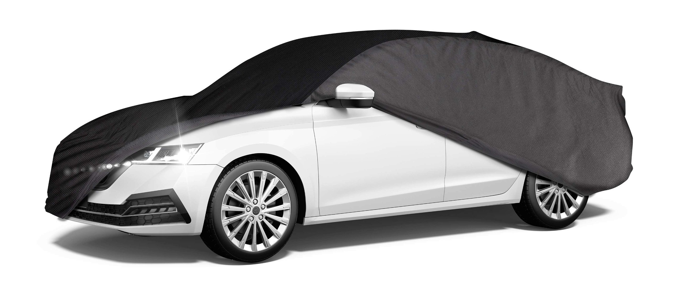 Car tarpaulin Indoor Fleece combi size M grey/black