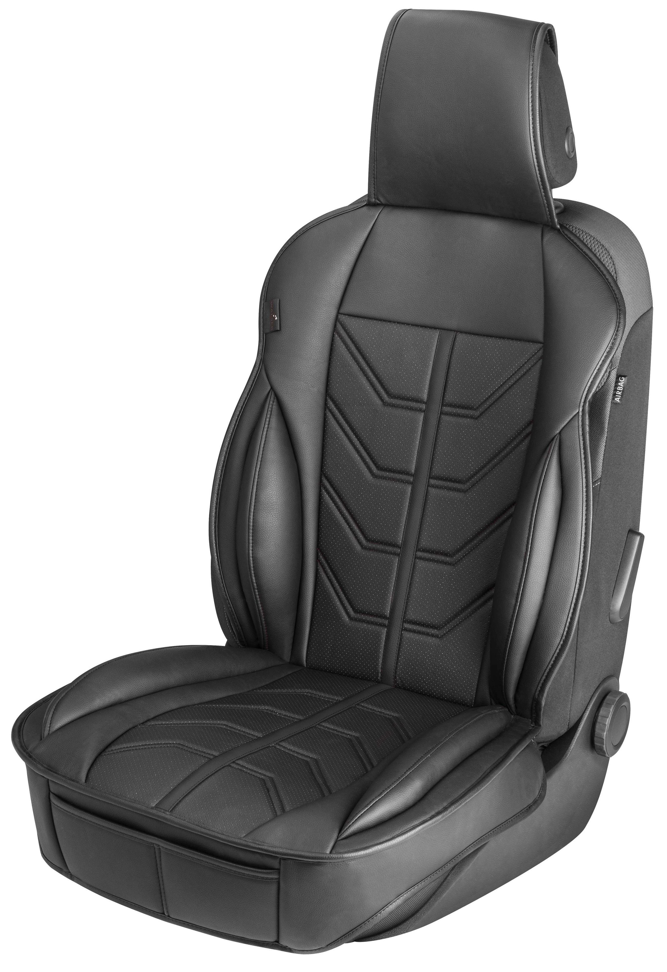 PKW Sitzauflage Kimi, Auto-Sitzaufleger im Rennsportdesign schwarz