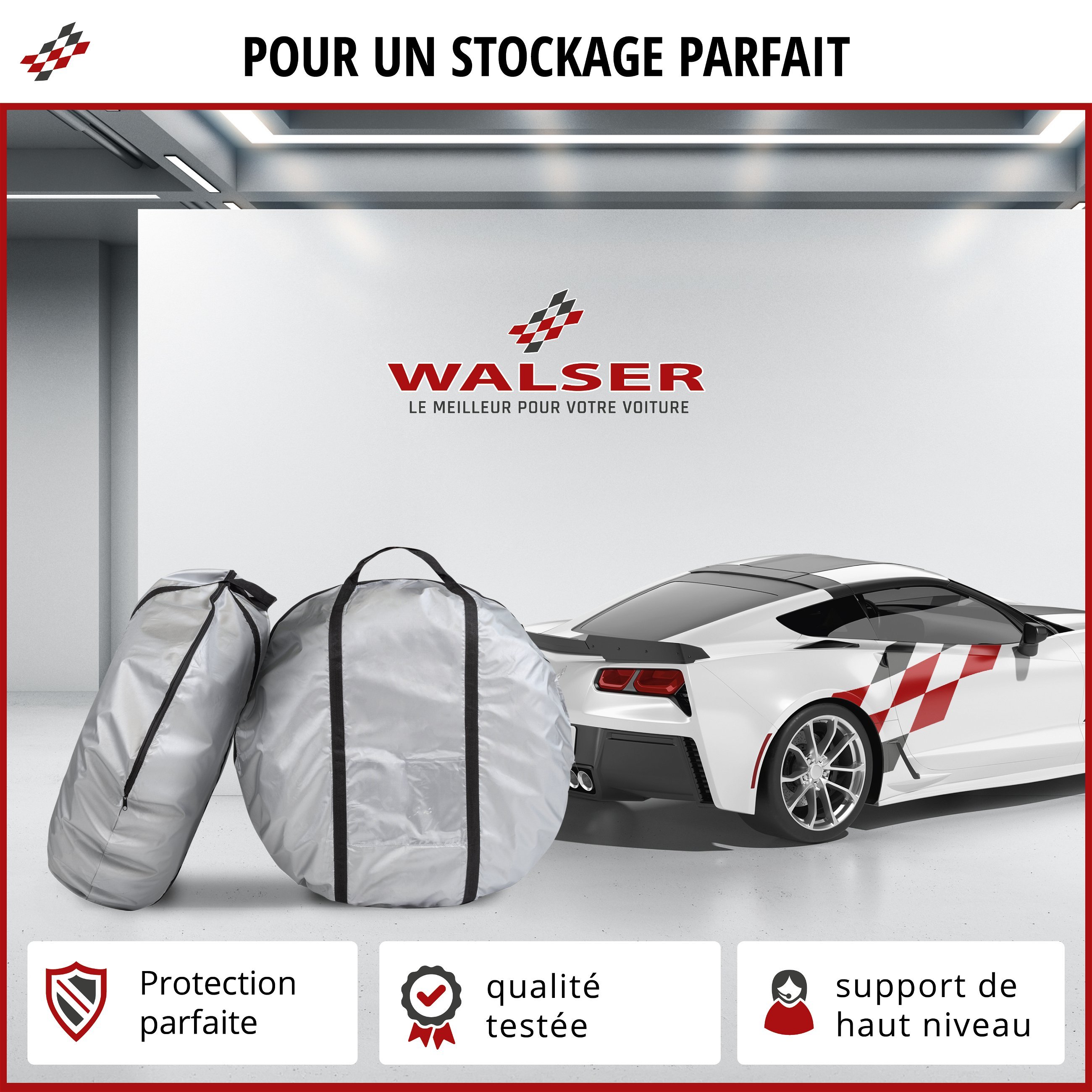 Lot de 4 housses pneus voiture, protection et rangement pneu