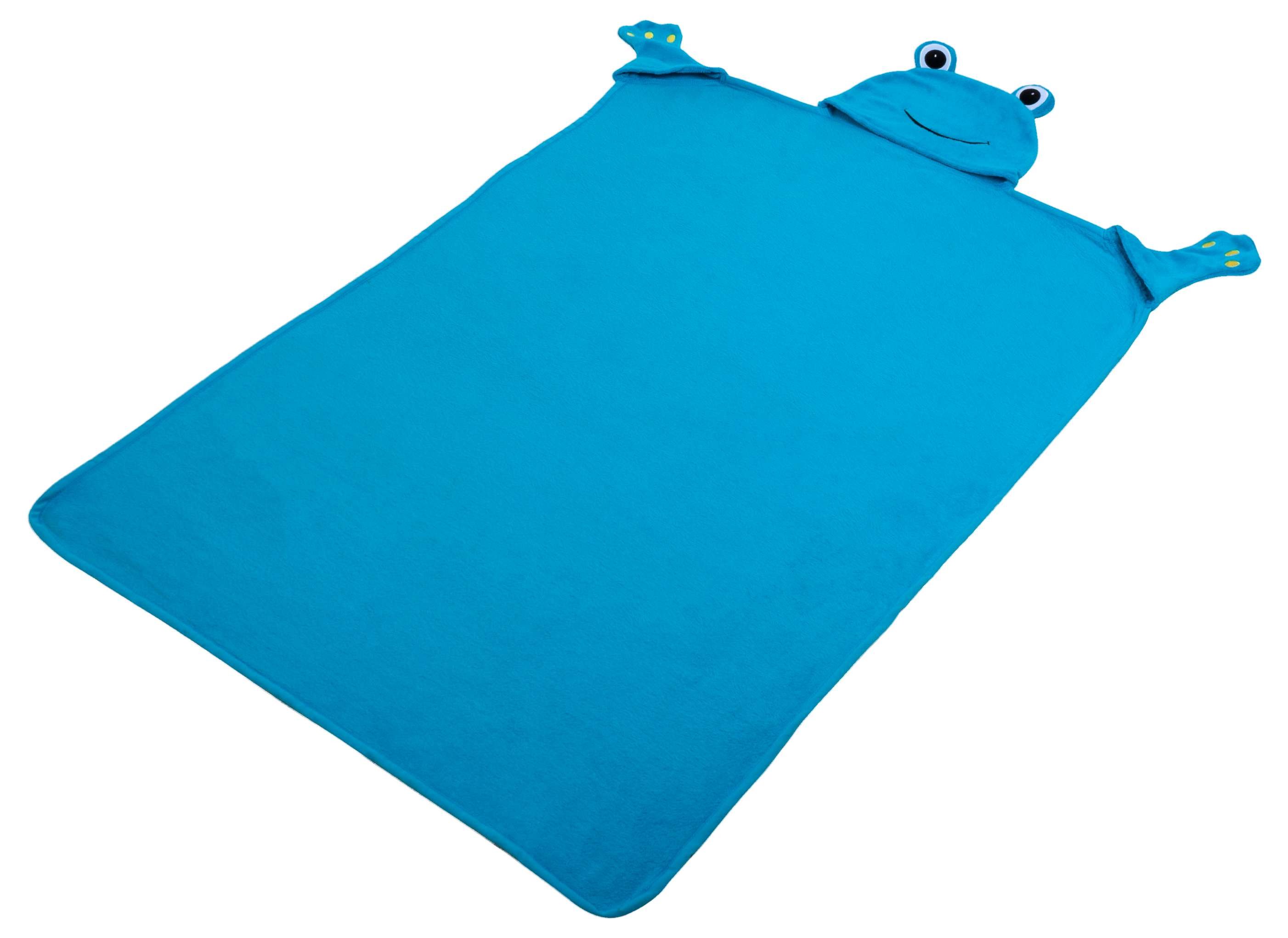 Couverture pour enfants Froggy blue 130 x 100 cm