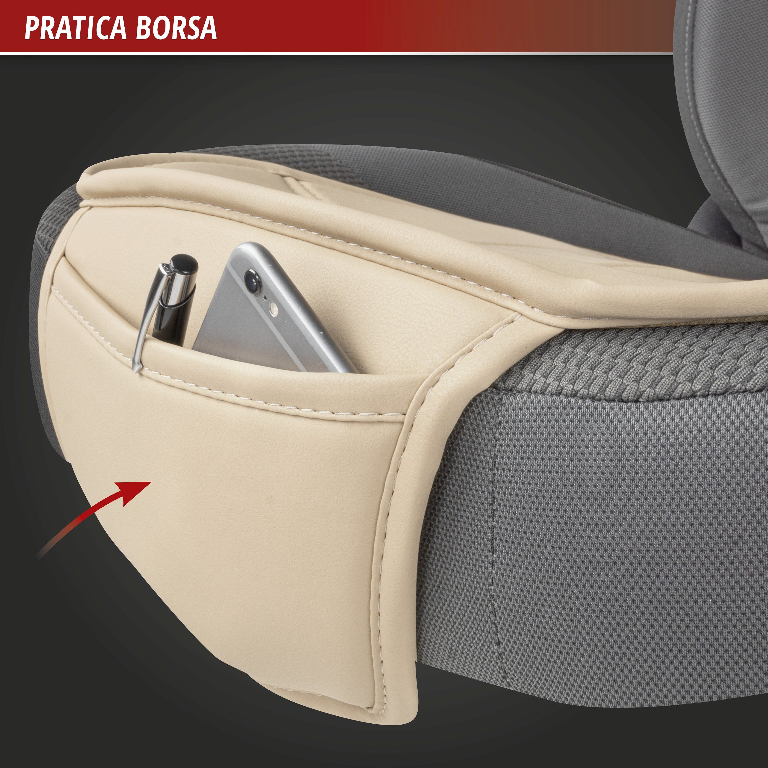 Coprisedili per auto Lewis beige