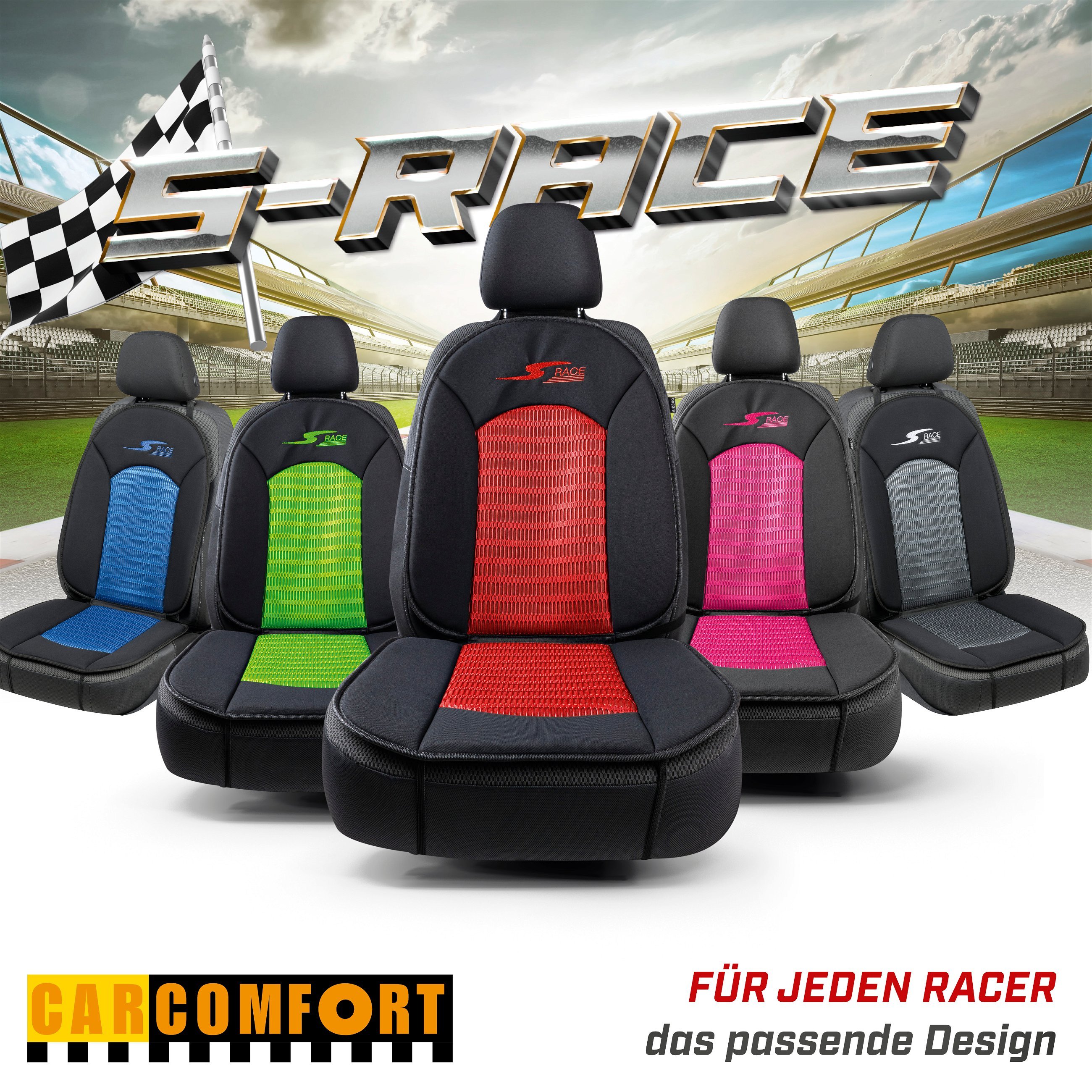 PKW Sitzauflage S-Race, Auto-Sitzaufleger gelb
